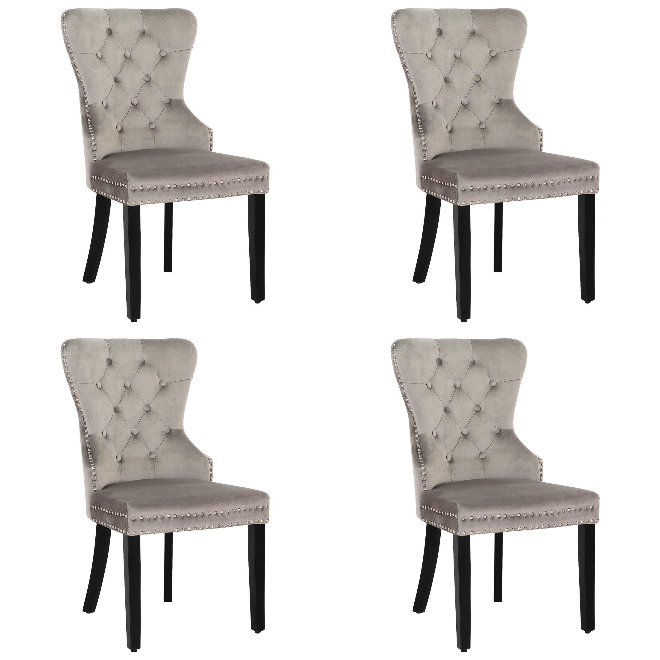 Hank Tufted Velvet Upholstered Dining Side Chair (Set of 4) - Costaelm