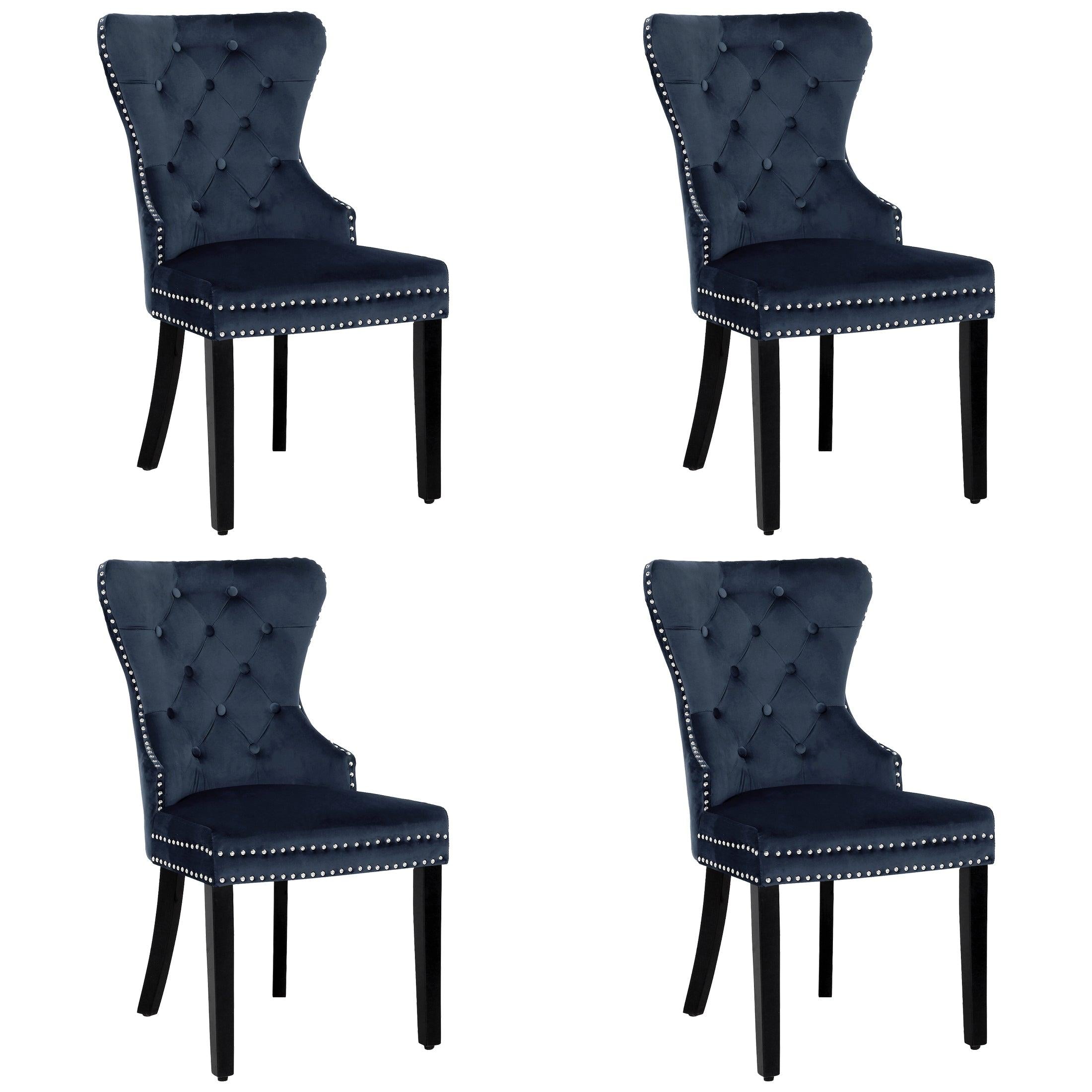 Hank Tufted Velvet Upholstered Dining Side Chair (Set of 4) - Costaelm