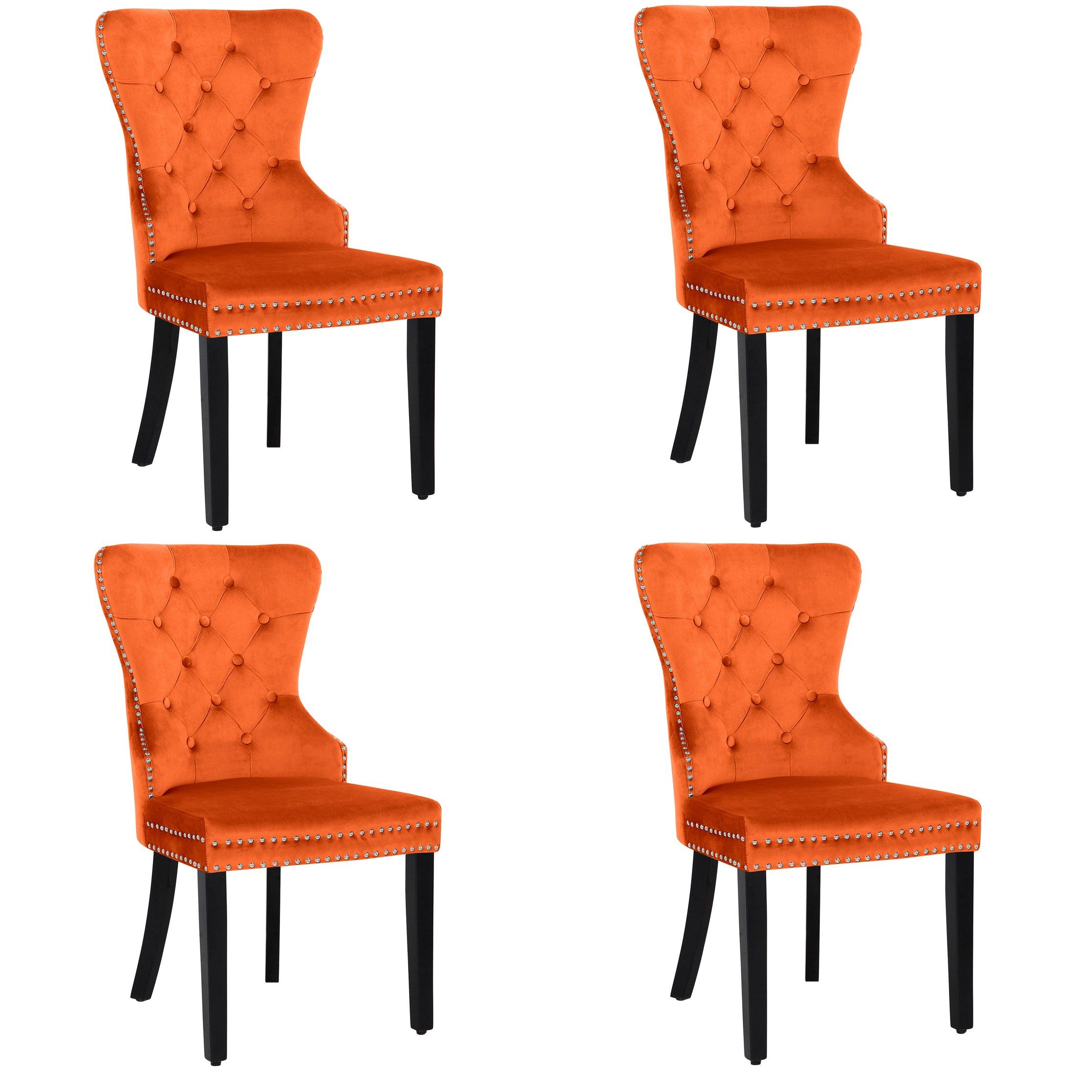 Hank Tufted Velvet Upholstered Dining Side Chair (Set of 4) - Costaelm