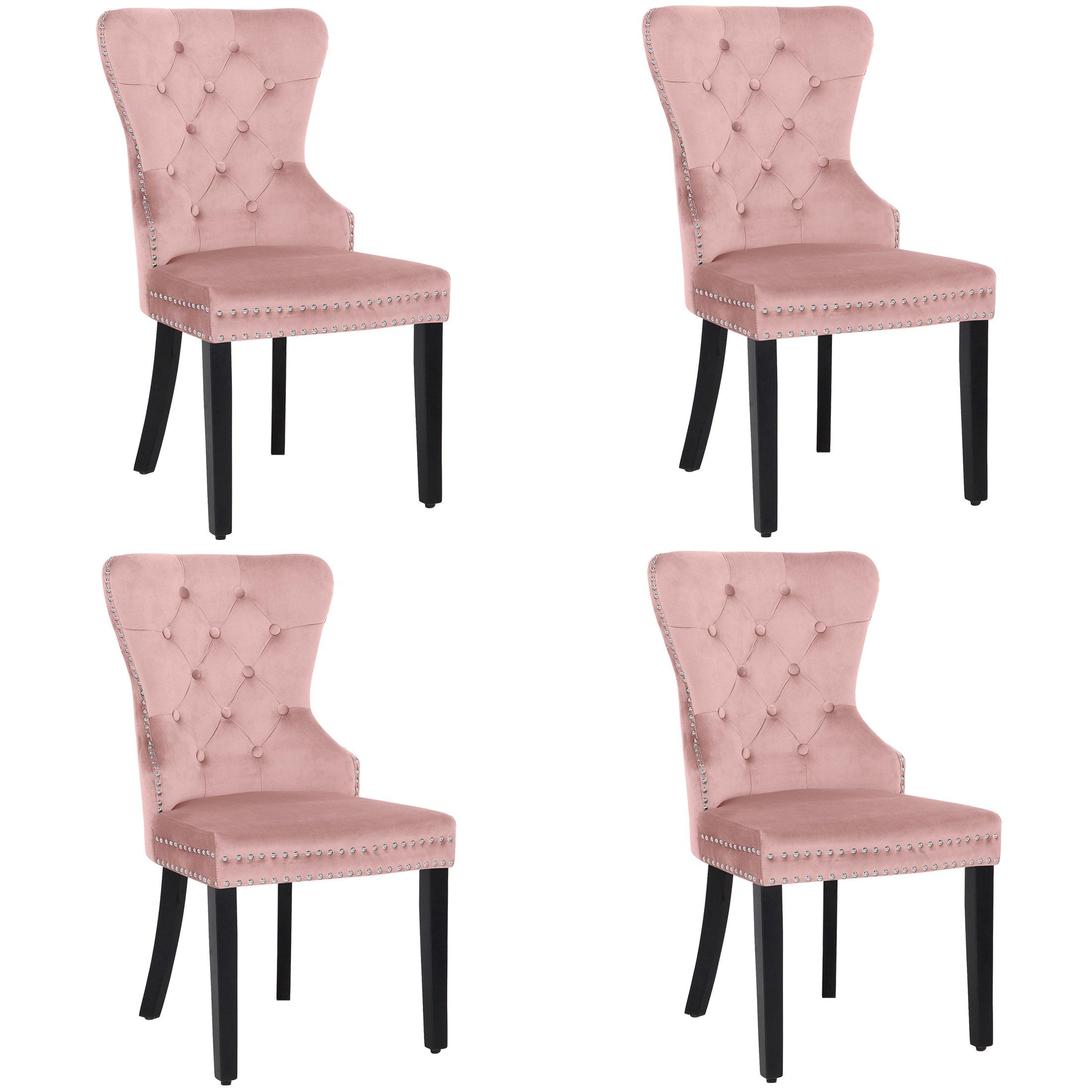 Hank Tufted Velvet Upholstered Dining Side Chair (Set of 4) - Costaelm