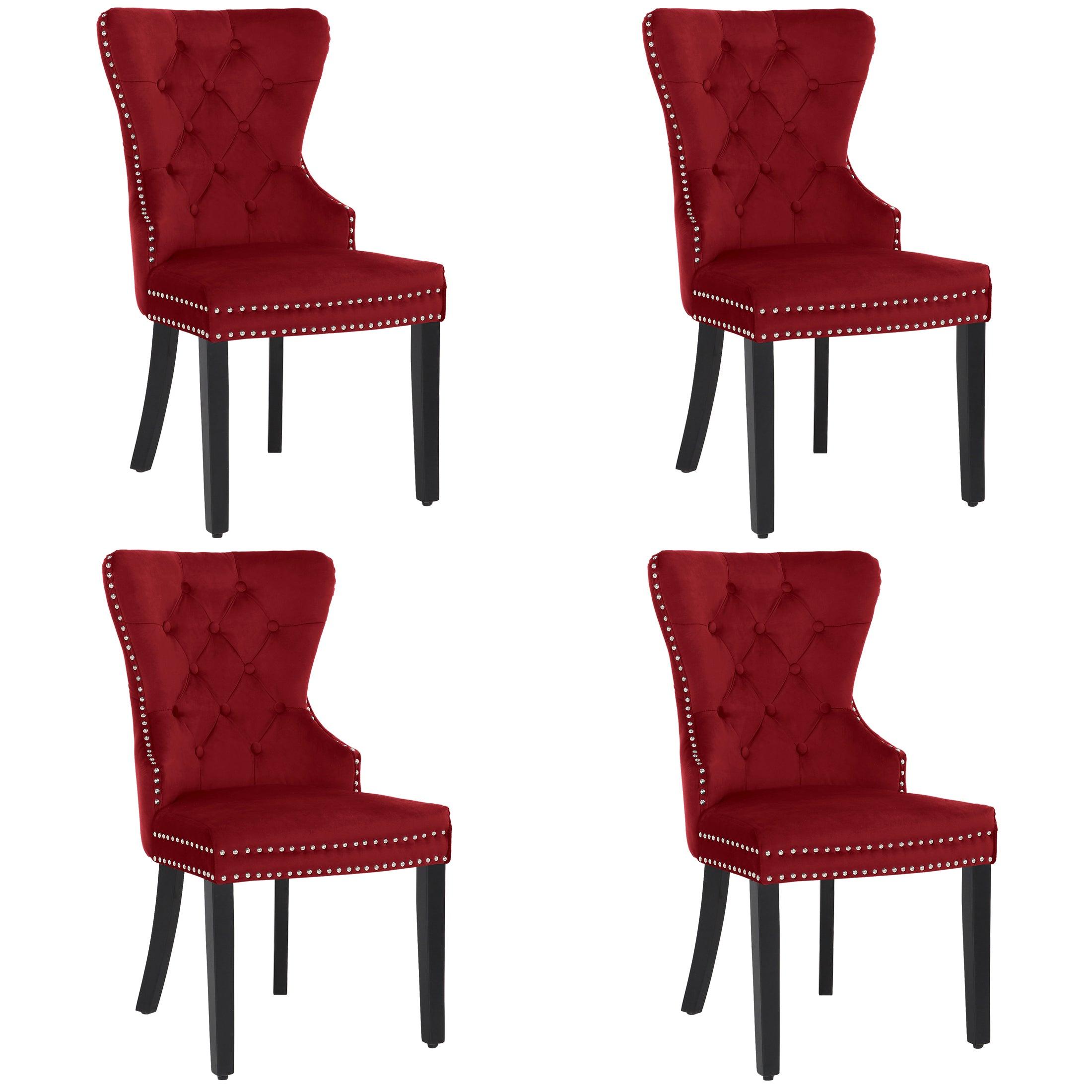 Hank Tufted Velvet Upholstered Dining Side Chair (Set of 4) - Costaelm