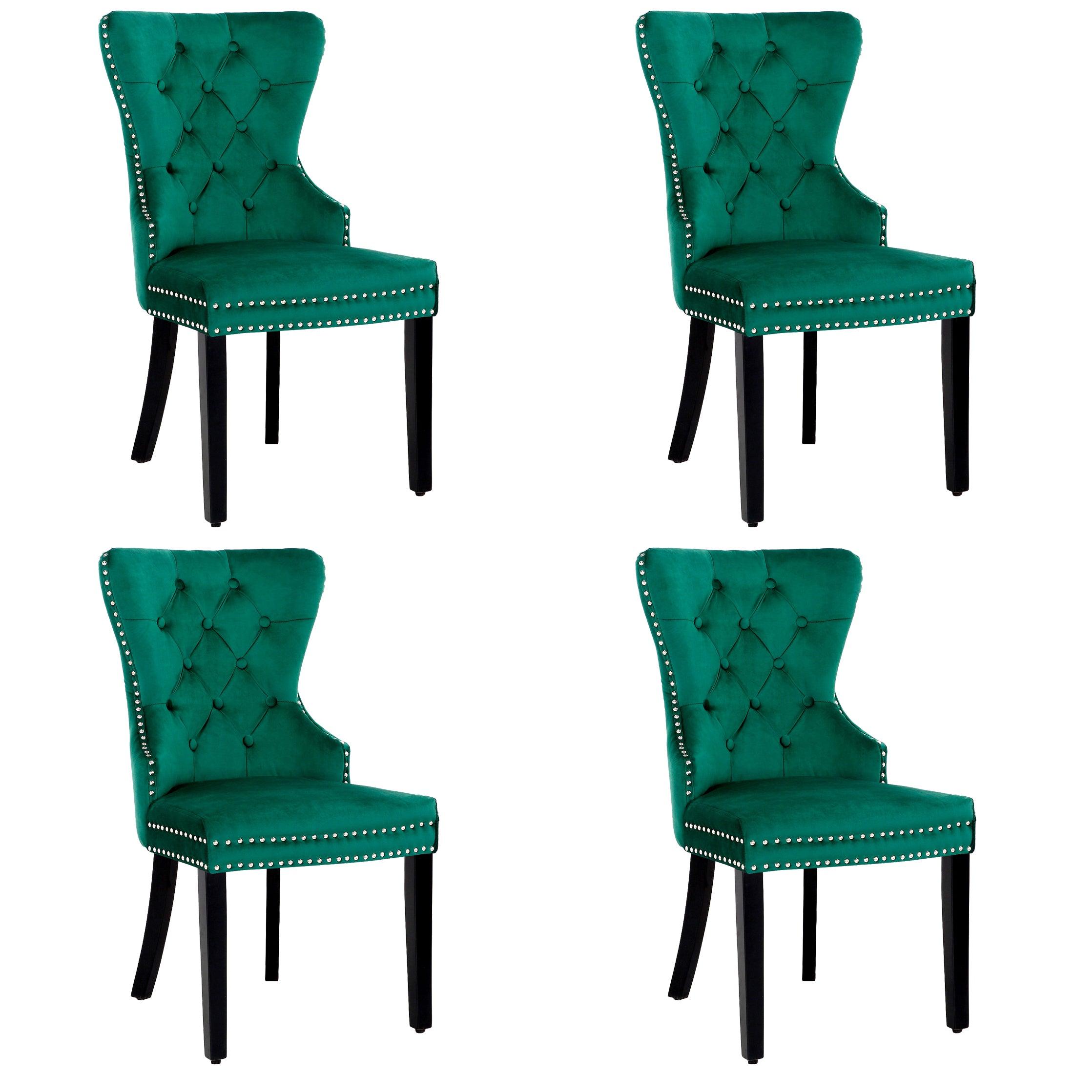 Hank Tufted Velvet Upholstered Dining Side Chair (Set of 4) - Costaelm