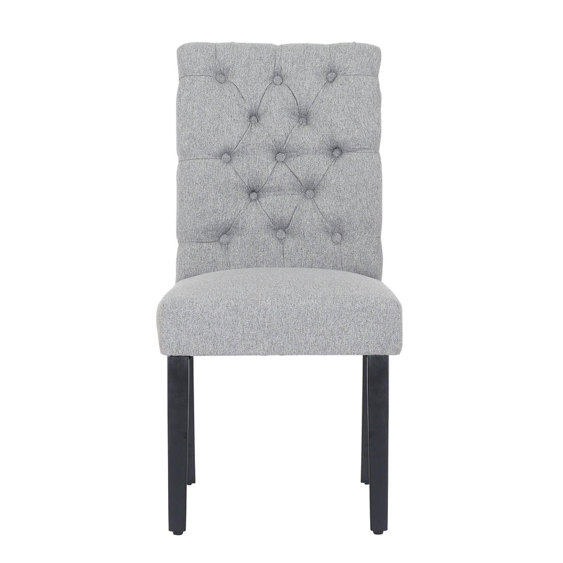 JAMESON Tufted Upholstered Dining Side Chair, Gray
