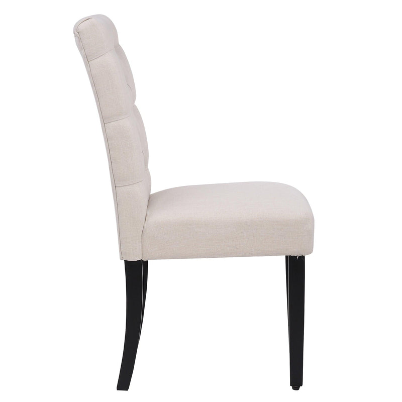 JAMESON Tufted Upholstered Dining Side Chair, Beige