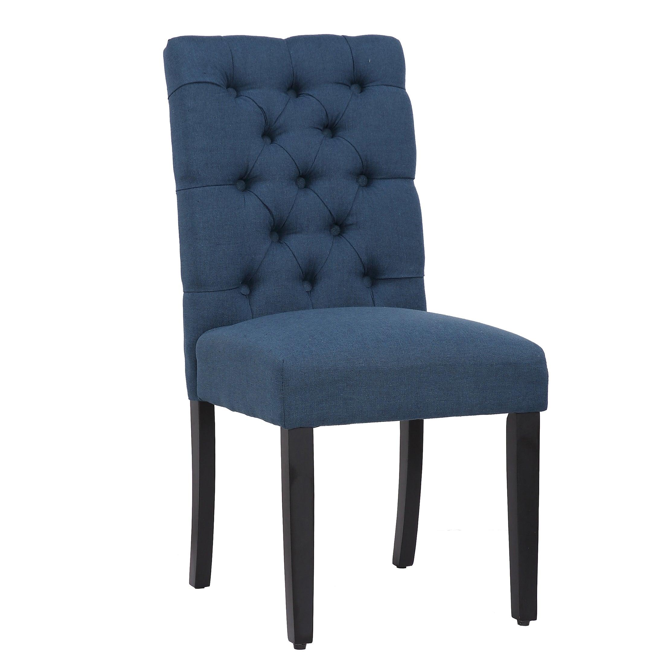 JAMESON Tufted Upholstered Dining Side Chair (Set of 2), Blue