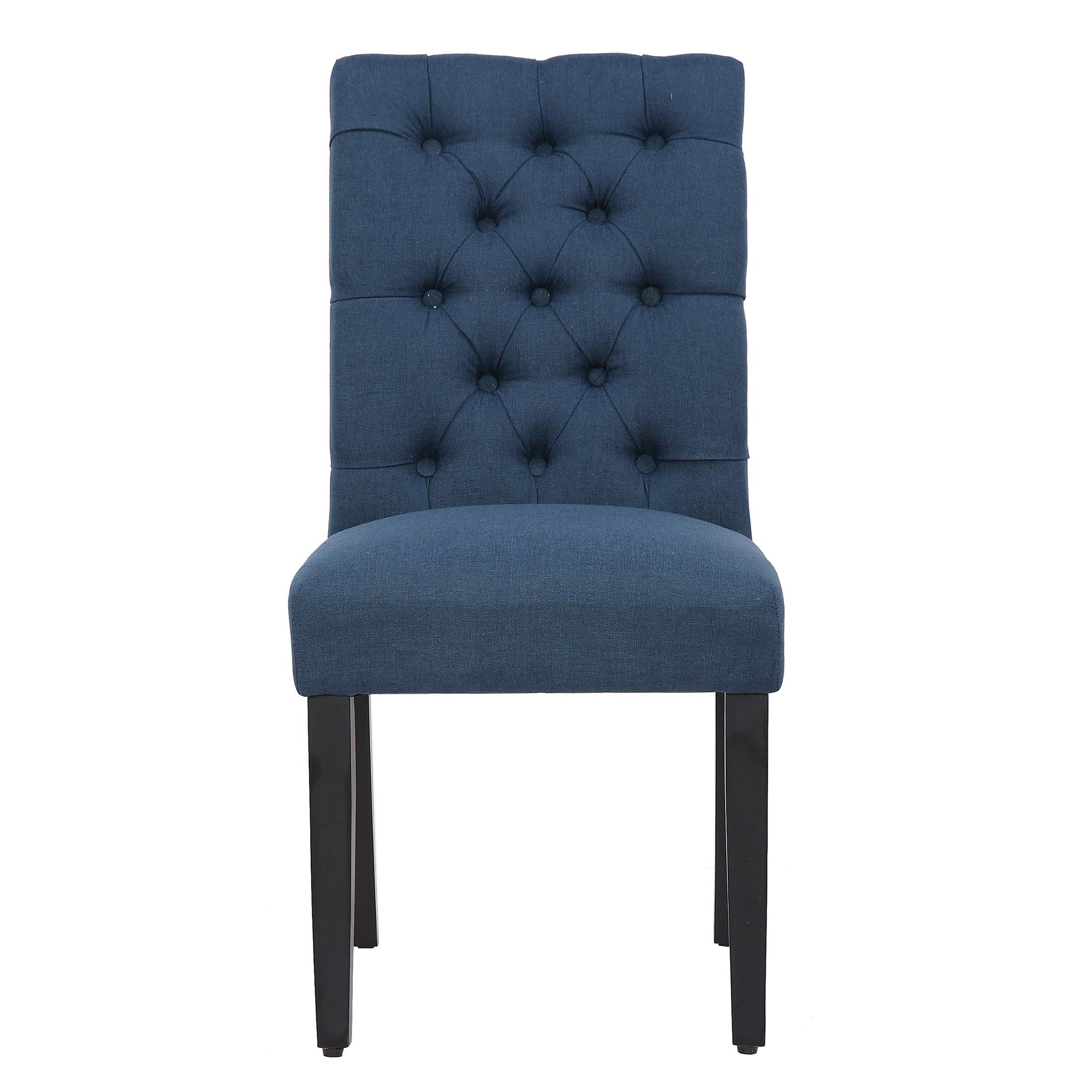 JAMESON Tufted Upholstered Dining Side Chair (Set of 2), Blue