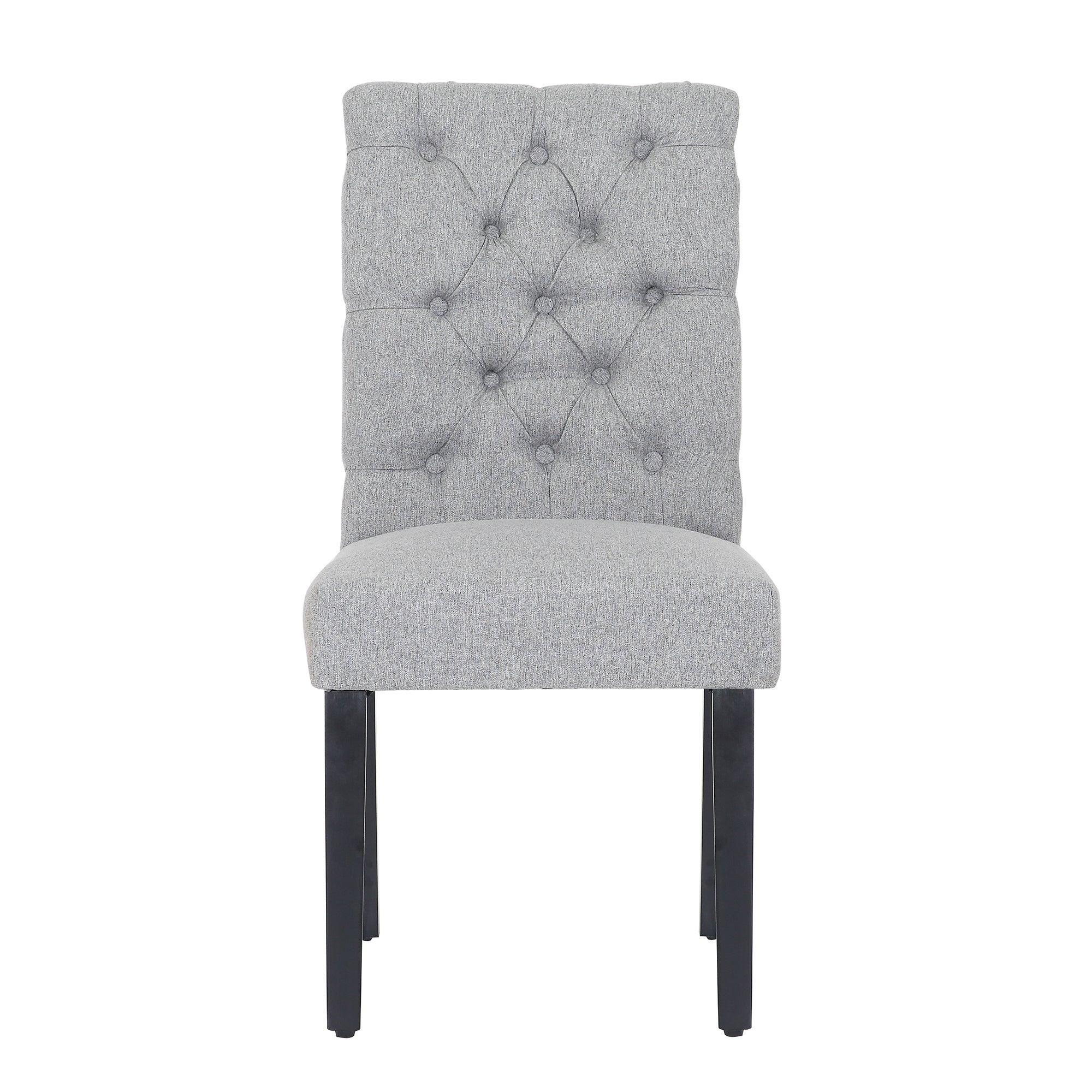 JAMESON Tufted Upholstered Dining Side Chair (Set of 2), Gray