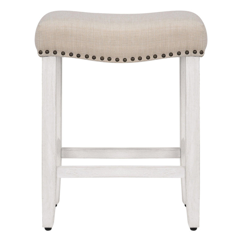 White saddle outlet stools