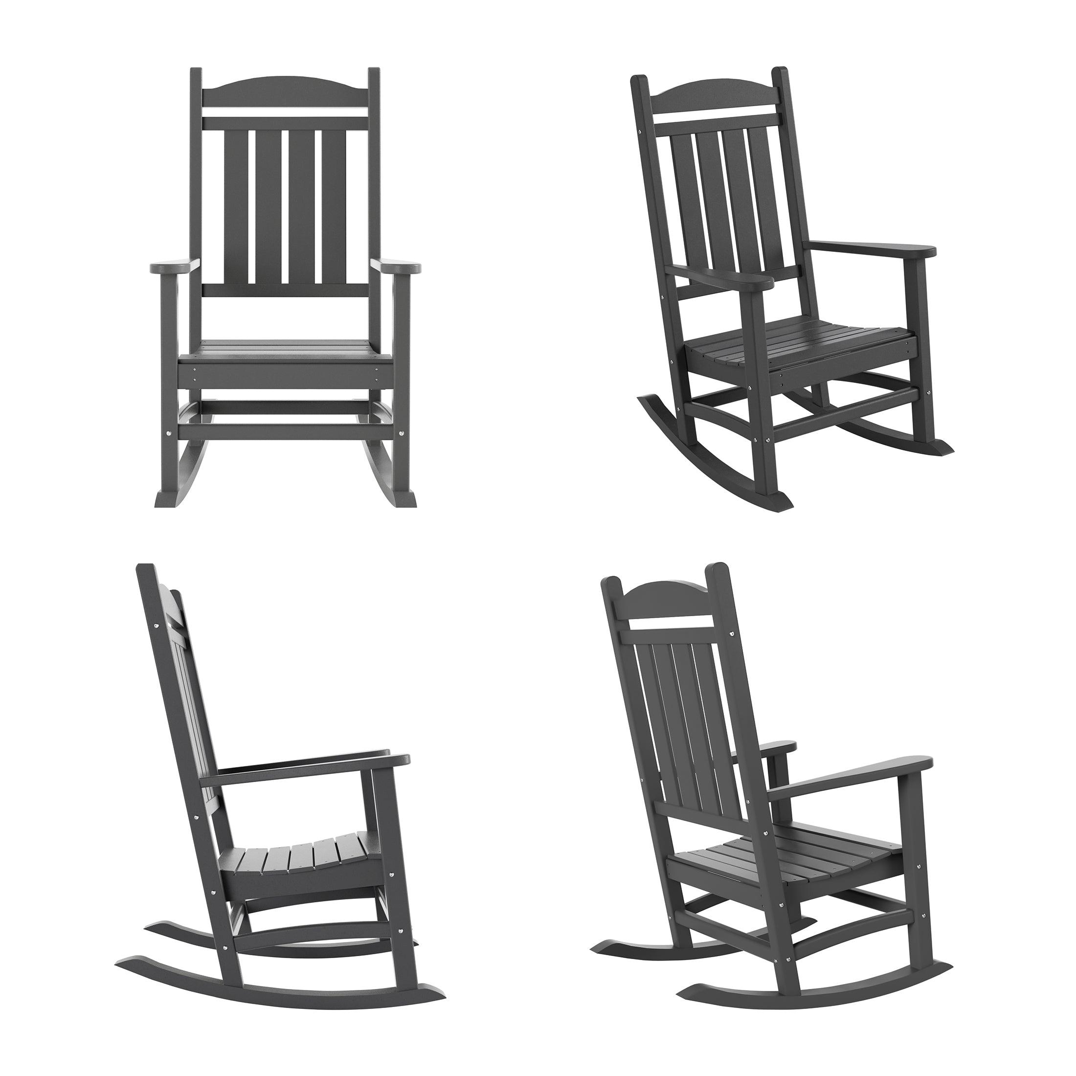 Lakehouse Classic Plastic Porch Rocking Chairs (Set of 4) - Costaelm