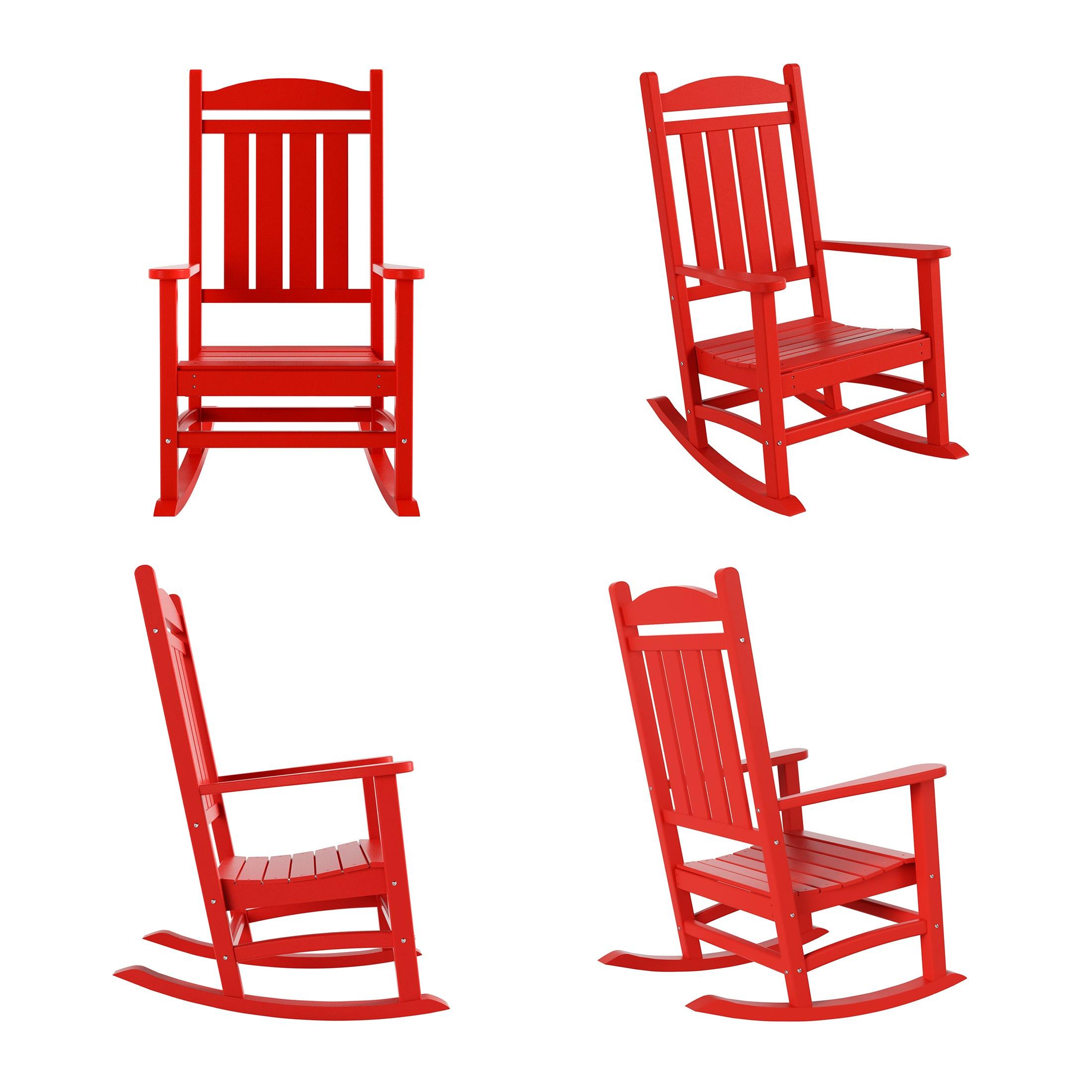 Lakehouse Classic Plastic Porch Rocking Chairs (Set of 4) - Costaelm