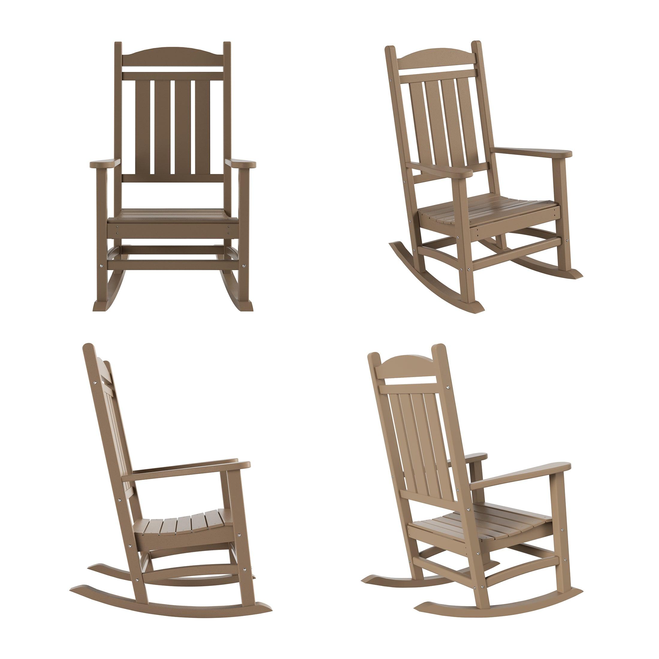 Lakehouse Classic Plastic Porch Rocking Chairs (Set of 4) - Costaelm