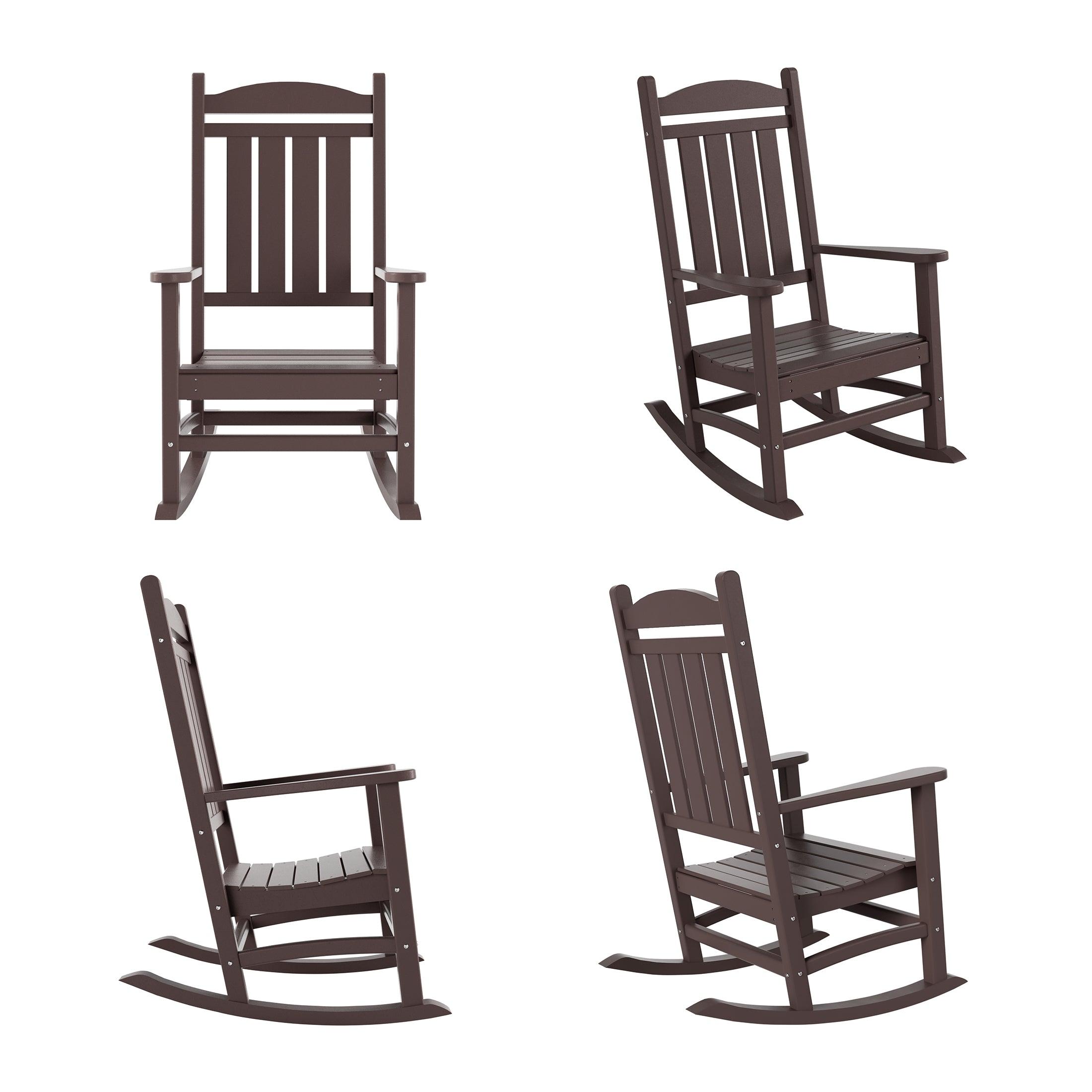 Lakehouse Classic Plastic Porch Rocking Chairs (Set of 4) - Costaelm