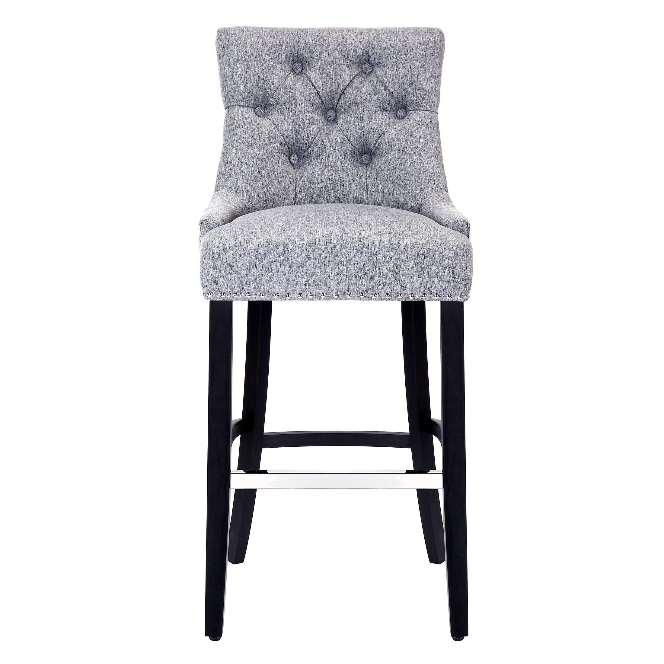 Bellmount 29" Upholstered Tufted Wingback Bar Stool - Costaelm