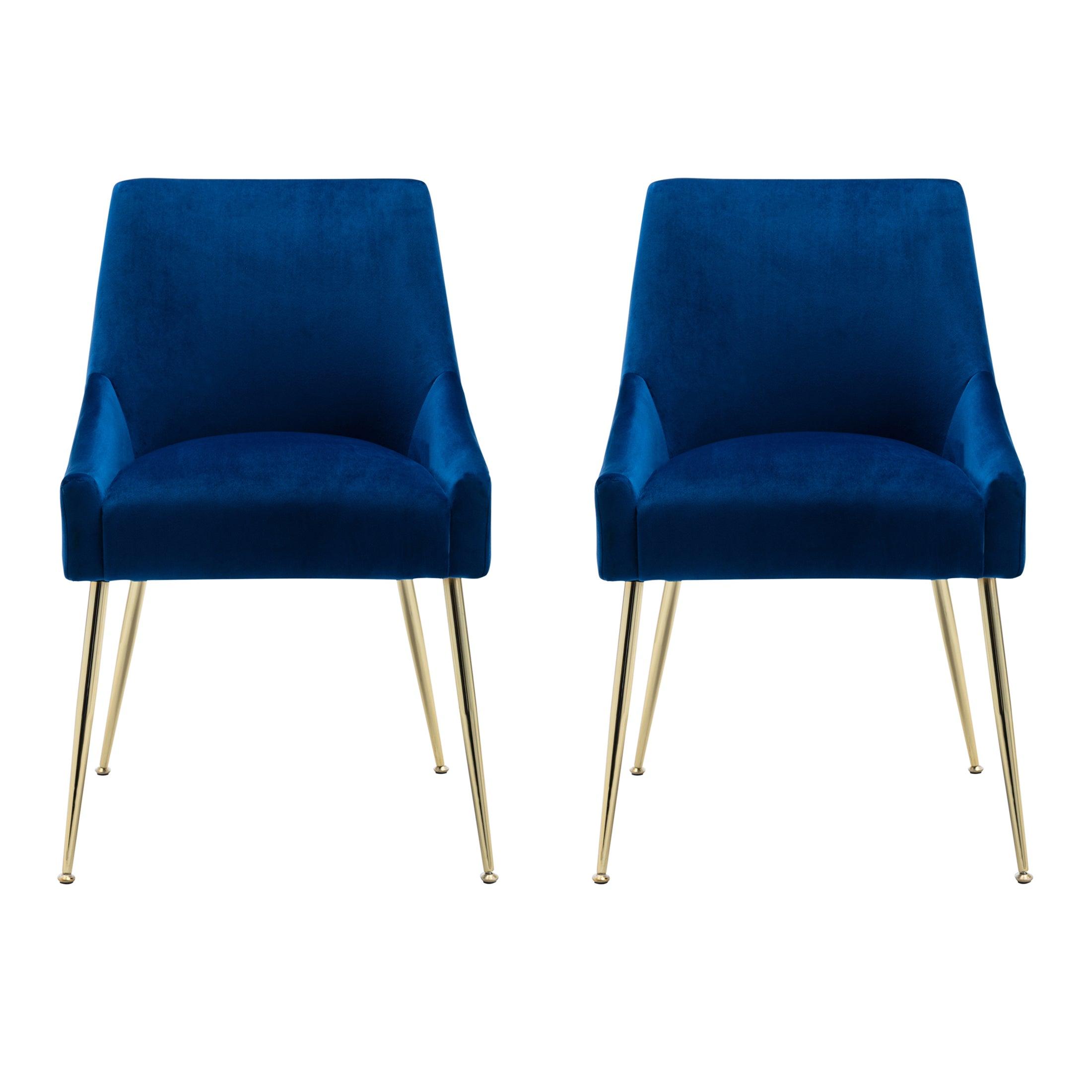 Makala Velvet Accent Chair Mid Century Upholstered (Set of 2) - Costaelm