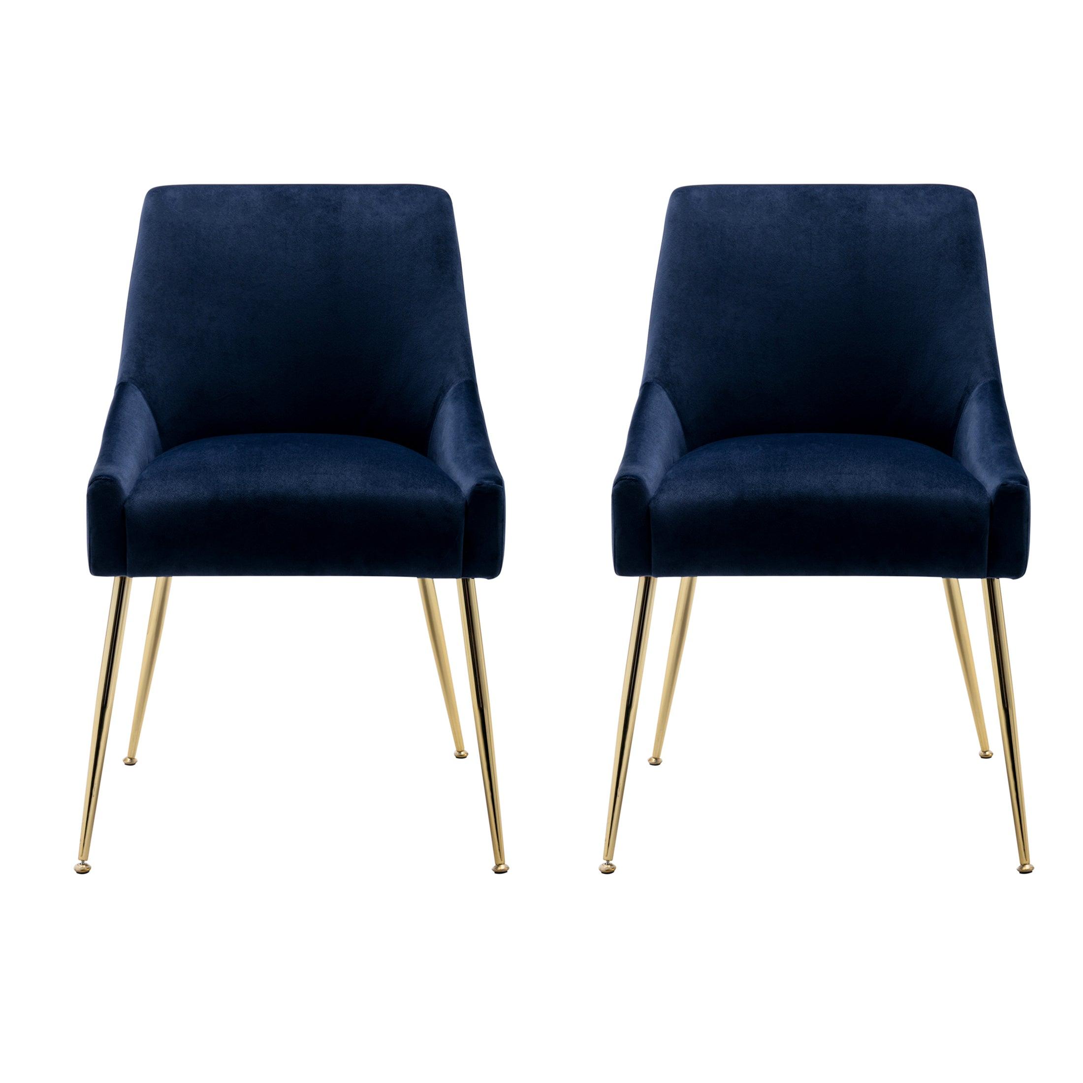 Makala Velvet Accent Chair Mid Century Upholstered (Set of 2) - Costaelm