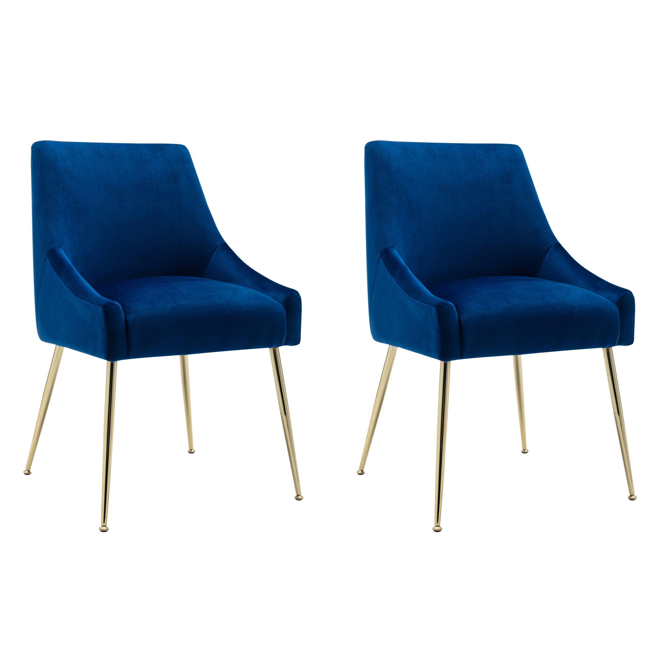 Makala Velvet Accent Chair Mid Century Upholstered (Set of 2) - Costaelm