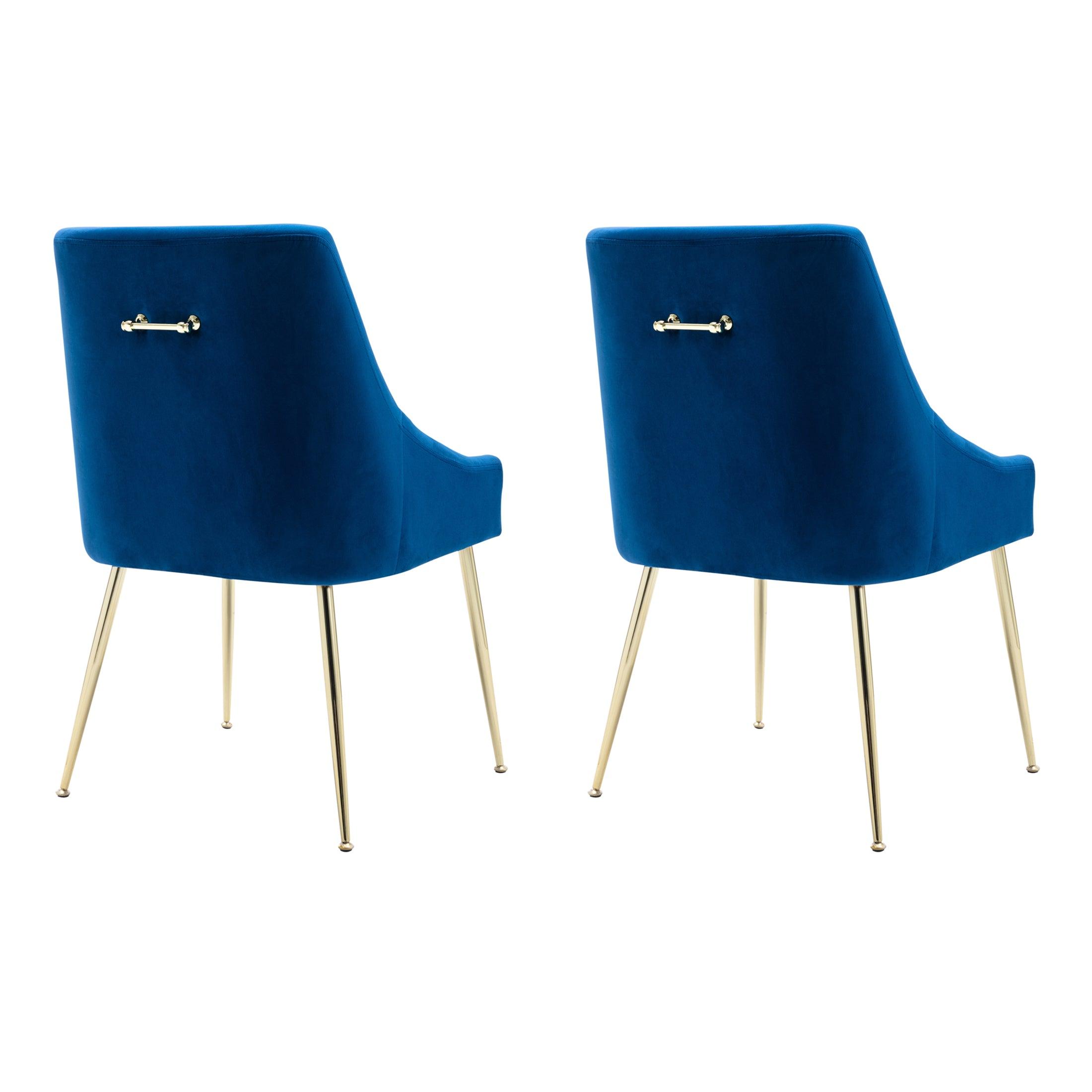 Makala Velvet Accent Chair Mid Century Upholstered (Set of 2) - Costaelm