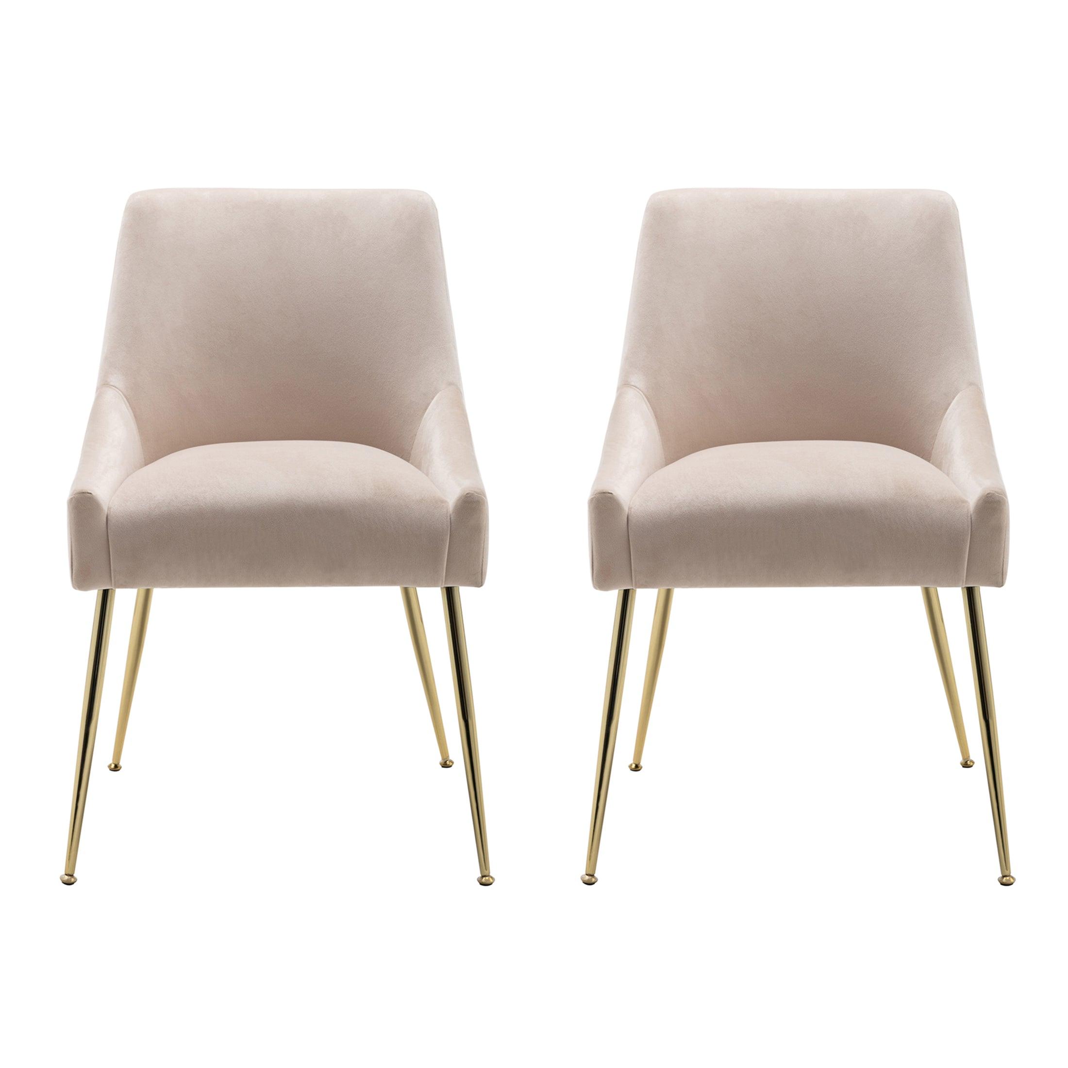 Makala Velvet Accent Chair Mid Century Upholstered (Set of 2) - Costaelm