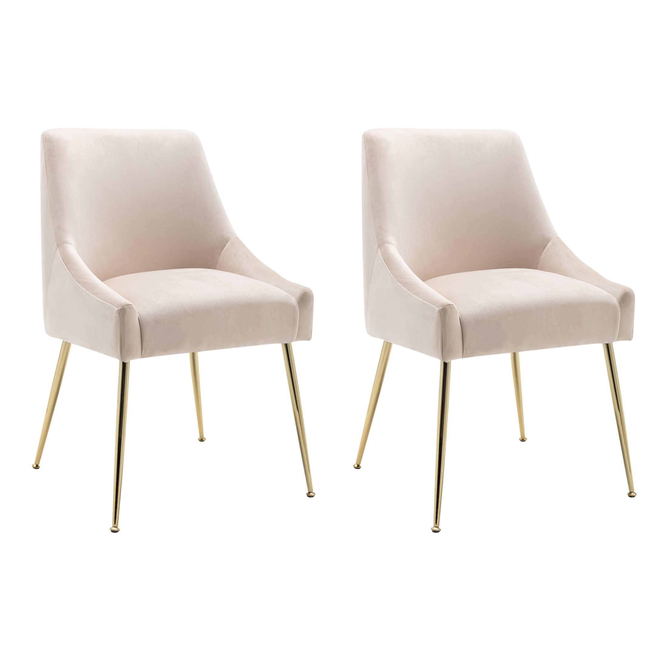 Makala Velvet Accent Chair Mid Century Upholstered (Set of 2) - Costaelm