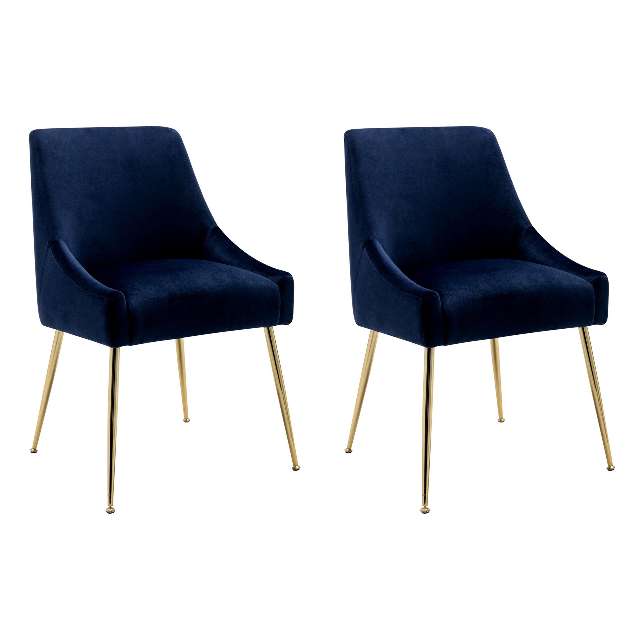 Makala Velvet Accent Chair Mid Century Upholstered (Set of 2) - Costaelm