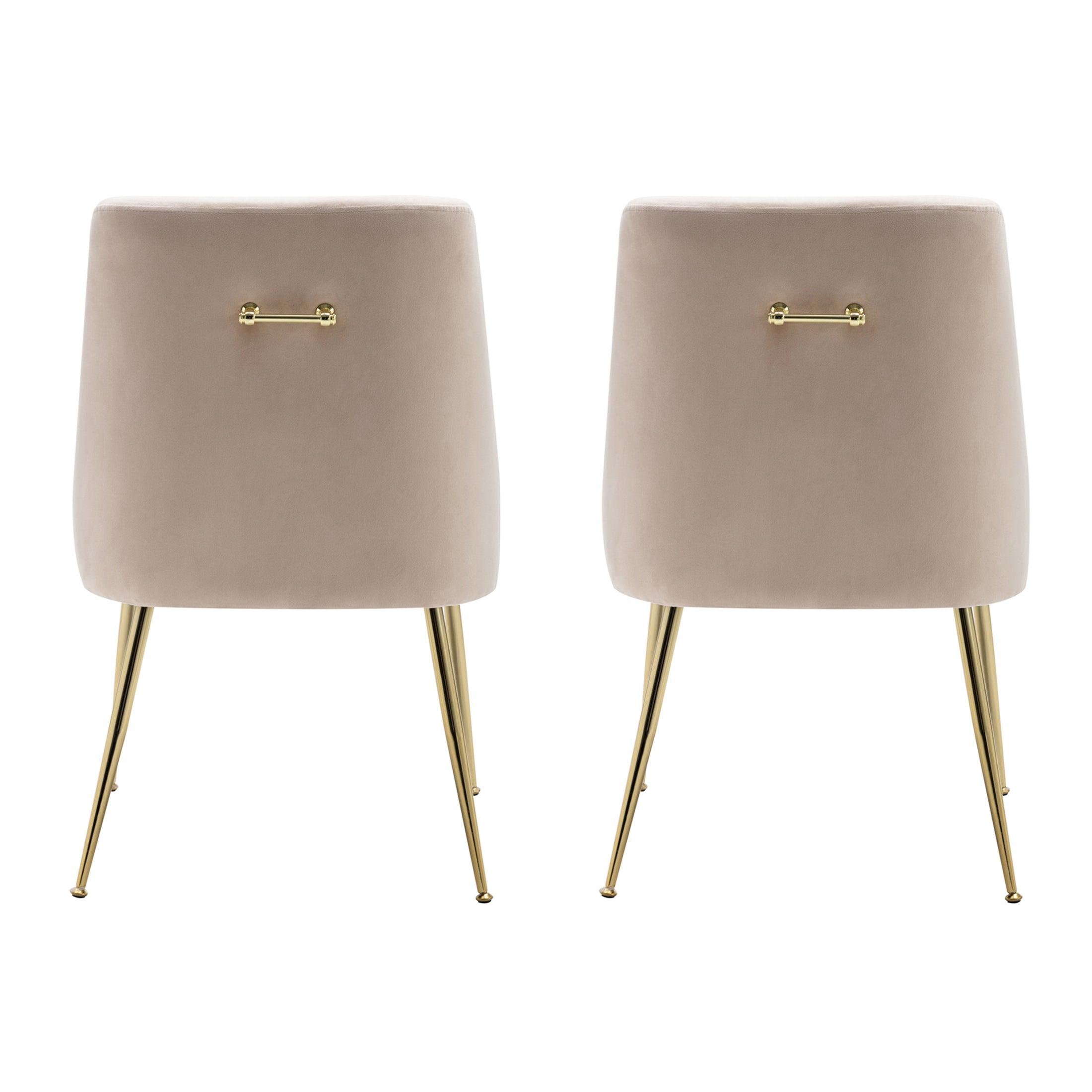 Makala Velvet Accent Chair Mid Century Upholstered (Set of 2) - Costaelm