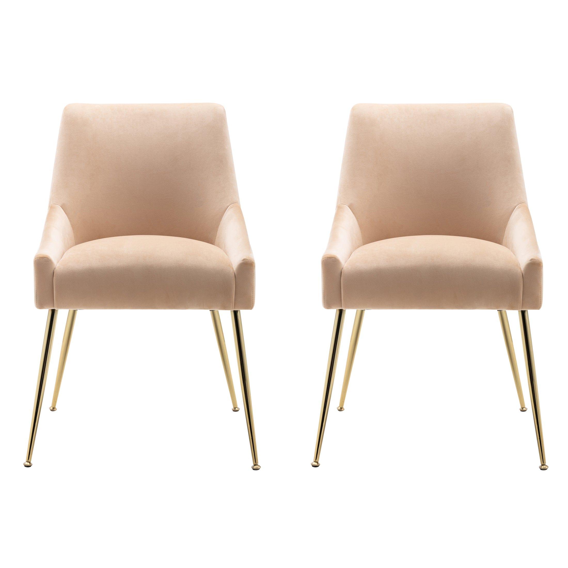 Makala Velvet Accent Chair Mid Century Upholstered (Set of 2) - Costaelm