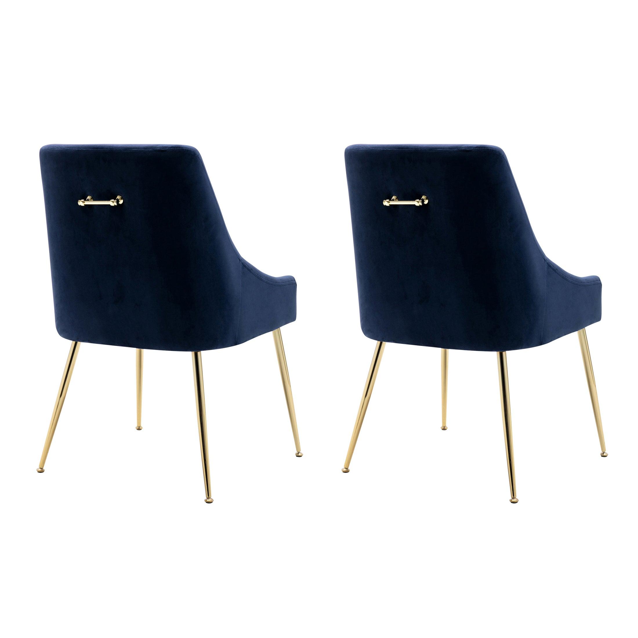 Makala Velvet Accent Chair Mid Century Upholstered (Set of 2) - Costaelm