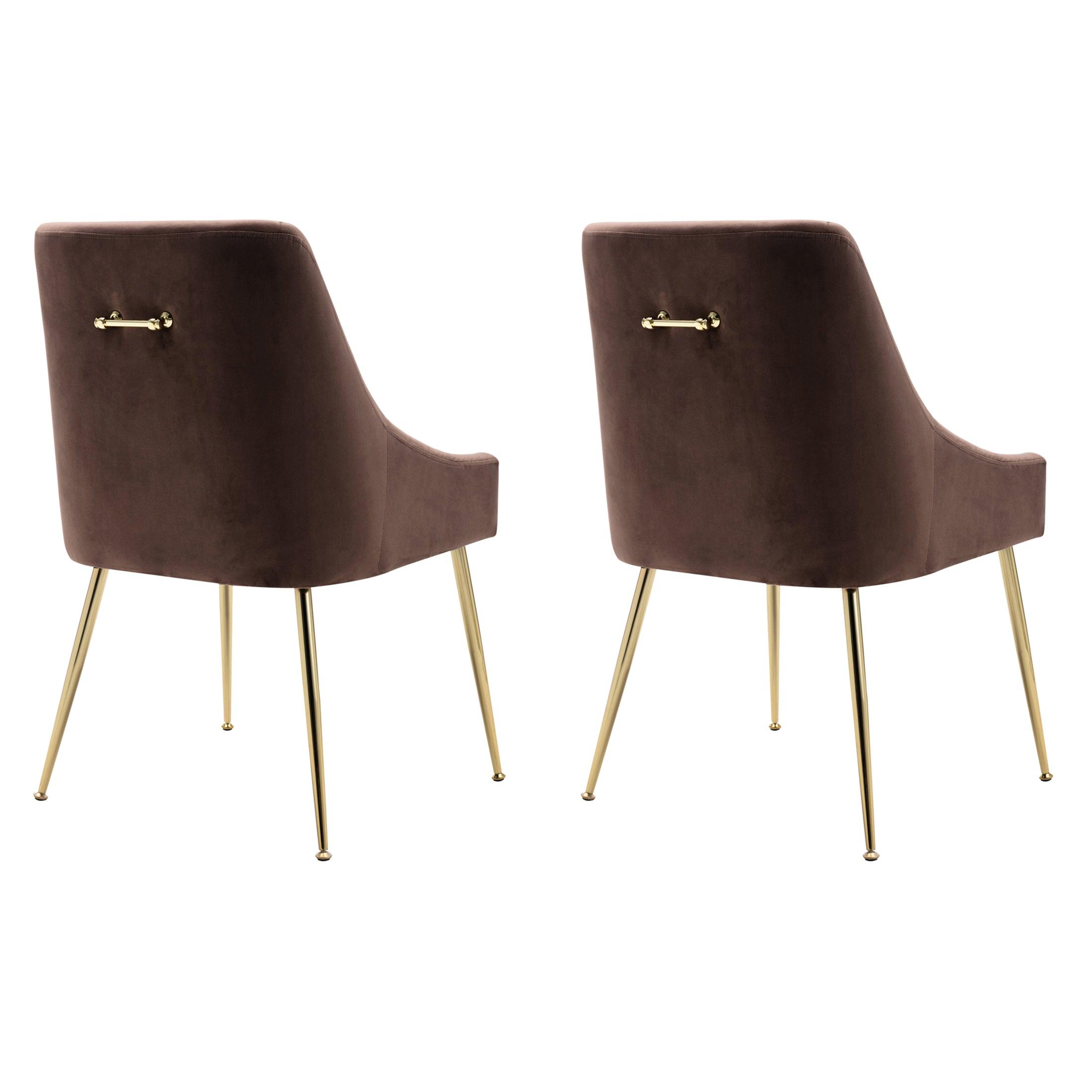 Makala Velvet Accent Chair Mid Century Upholstered (Set of 2) - Costaelm