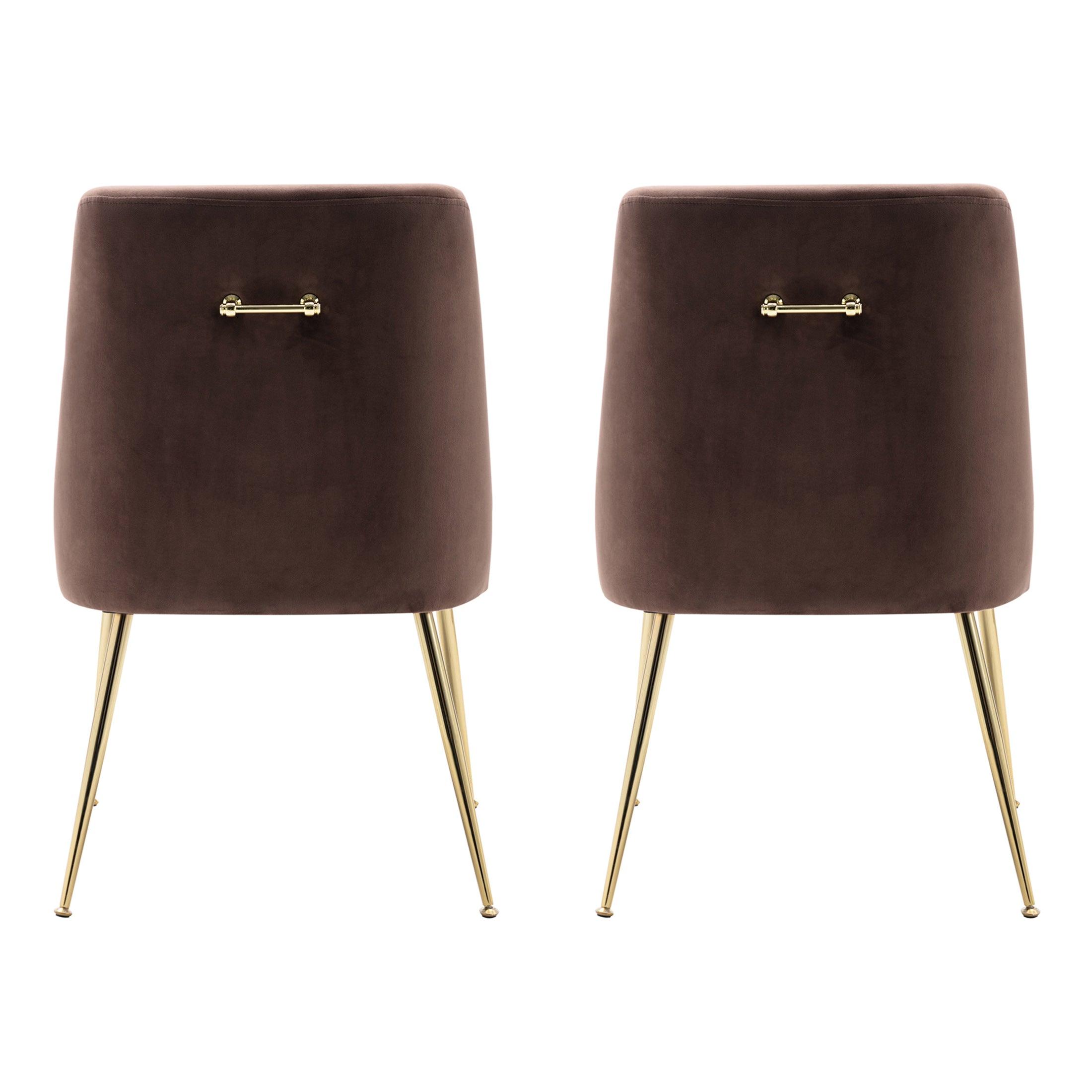 Makala Velvet Accent Chair Mid Century Upholstered (Set of 2) - Costaelm