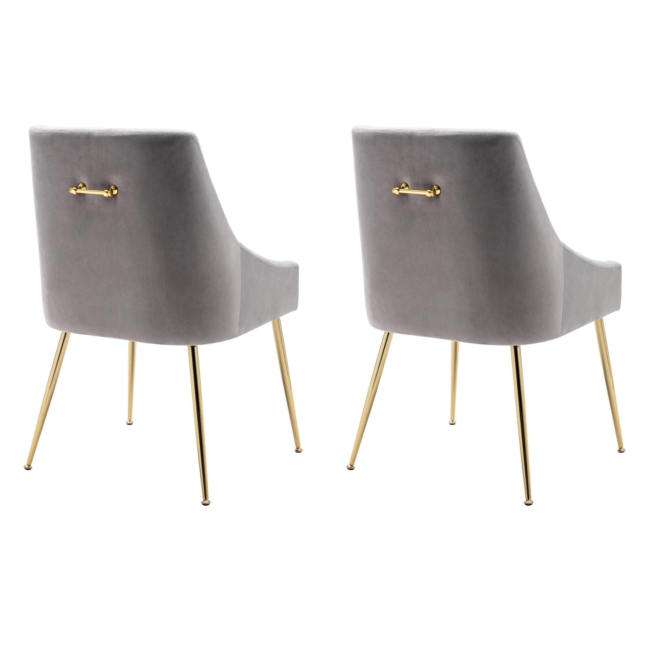 Makala Velvet Accent Chair Mid Century Upholstered (Set of 2) - Costaelm