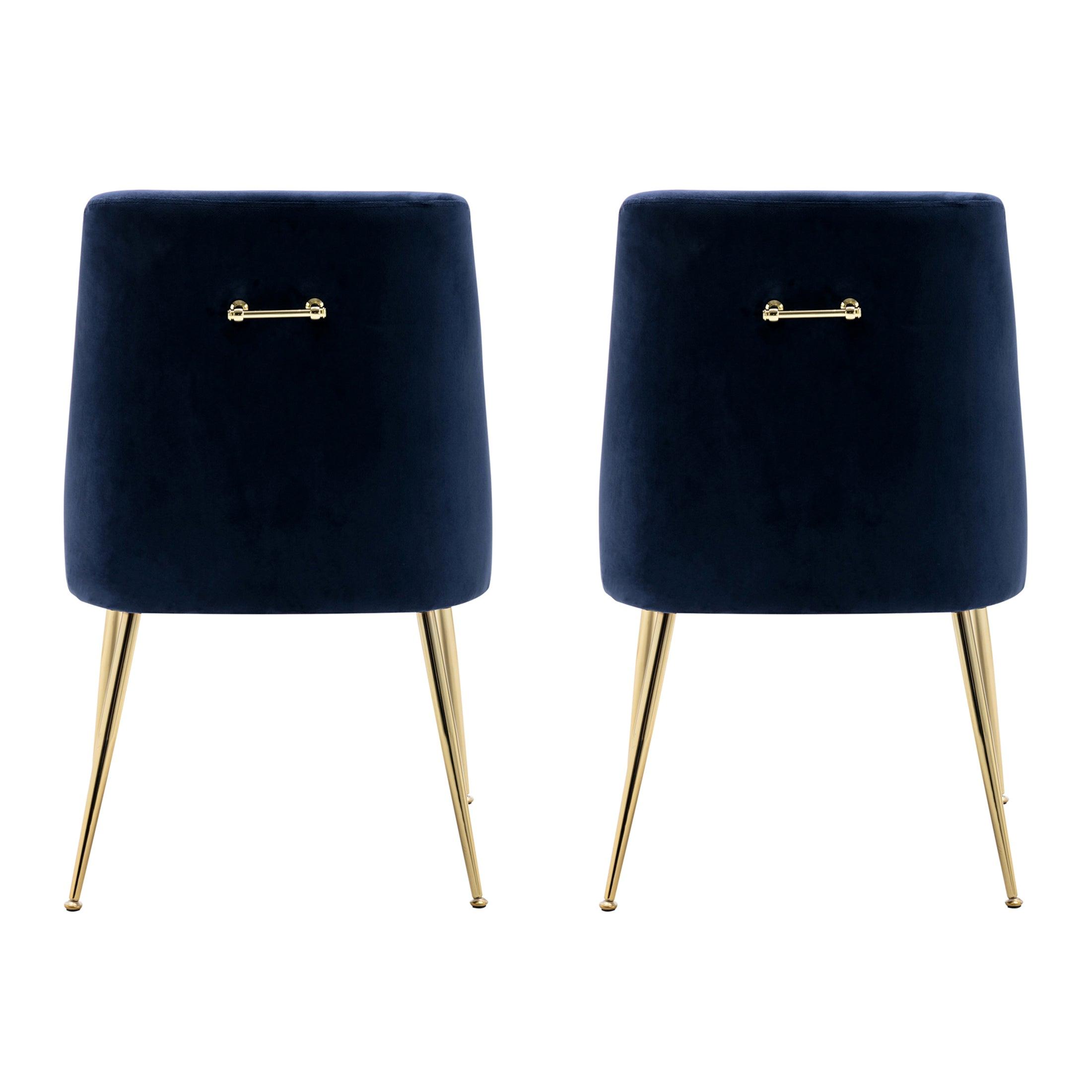 Makala Velvet Accent Chair Mid Century Upholstered (Set of 2) - Costaelm