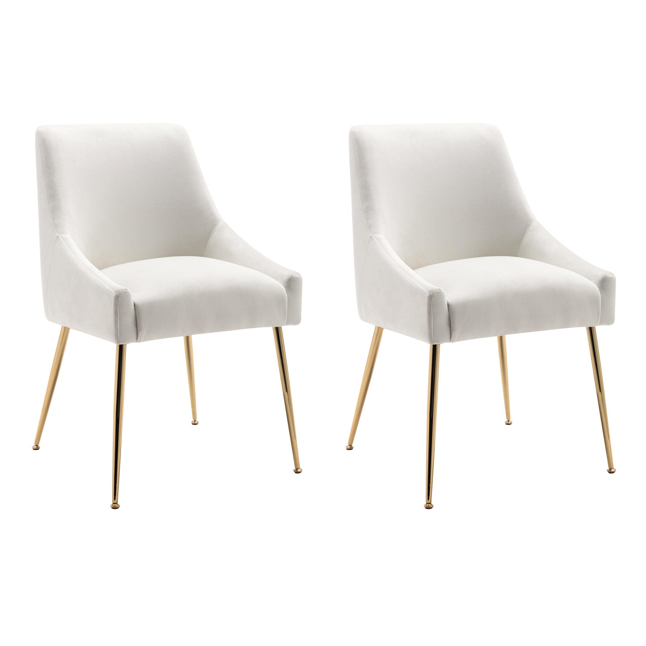 Makala Velvet Accent Chair Mid Century Upholstered (Set of 2) - Costaelm