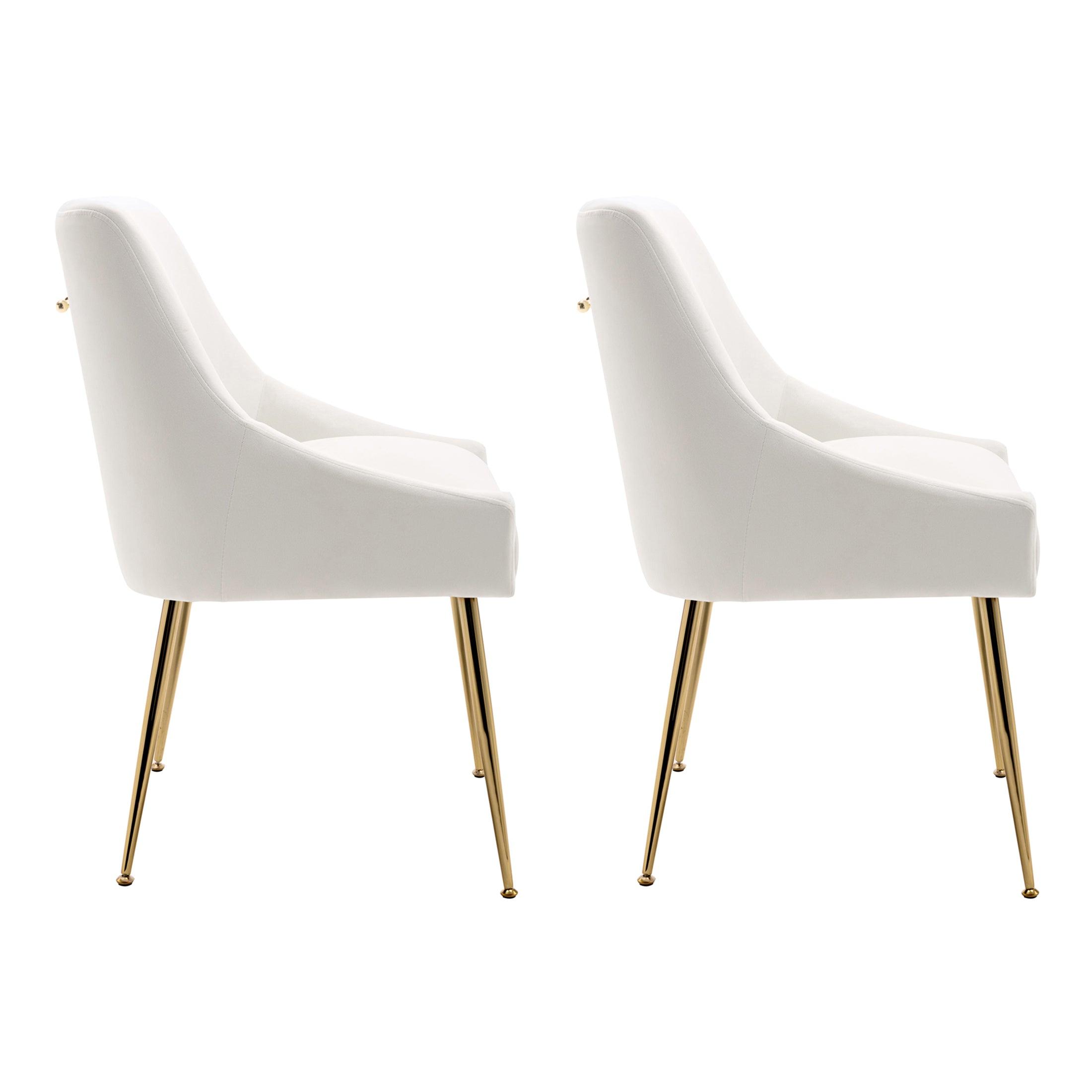 Makala Velvet Accent Chair Mid Century Upholstered (Set of 2) - Costaelm