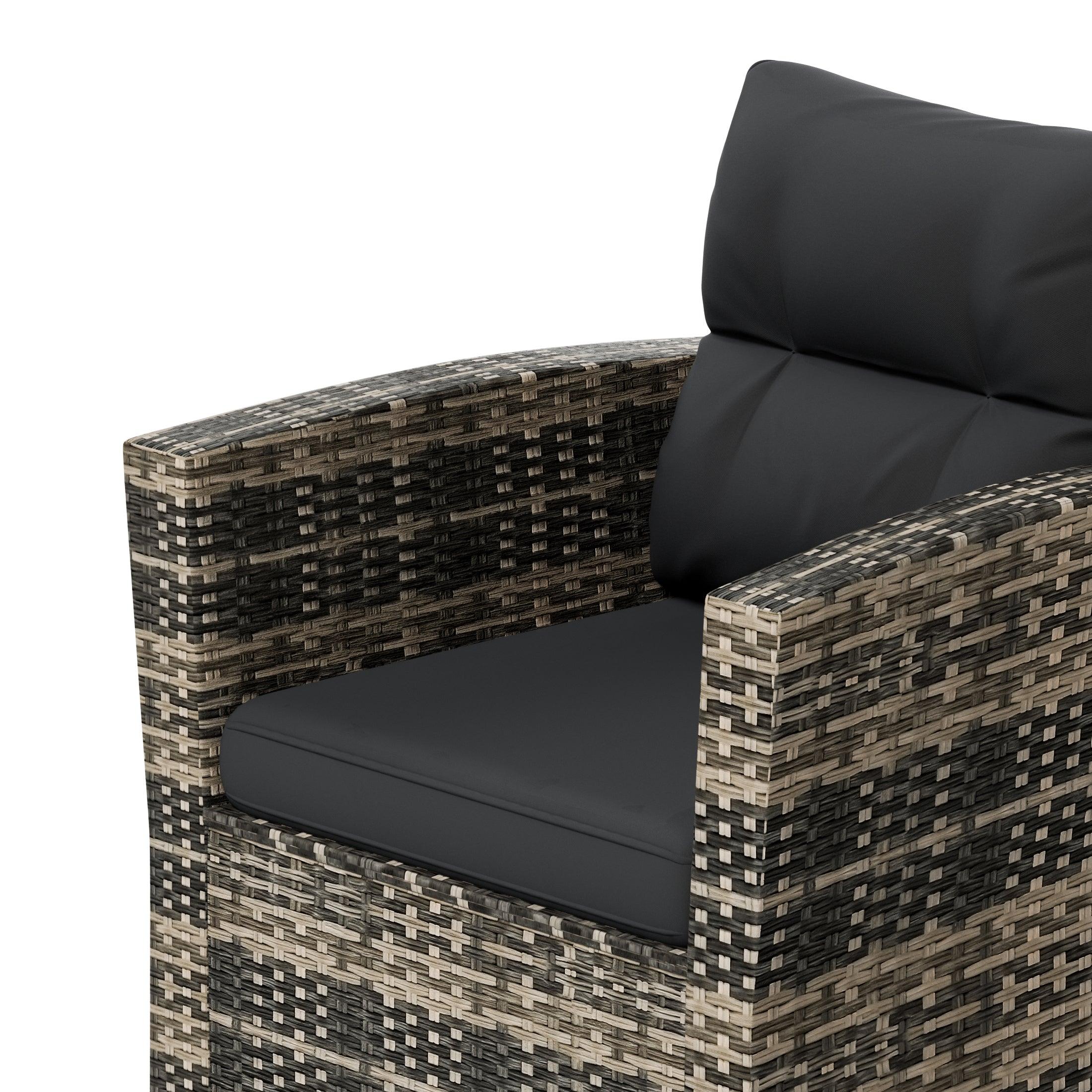 Maldives 4-Piece Outdoor Patio Conversation Set Brown PE Rattan Wicker - Costaelm