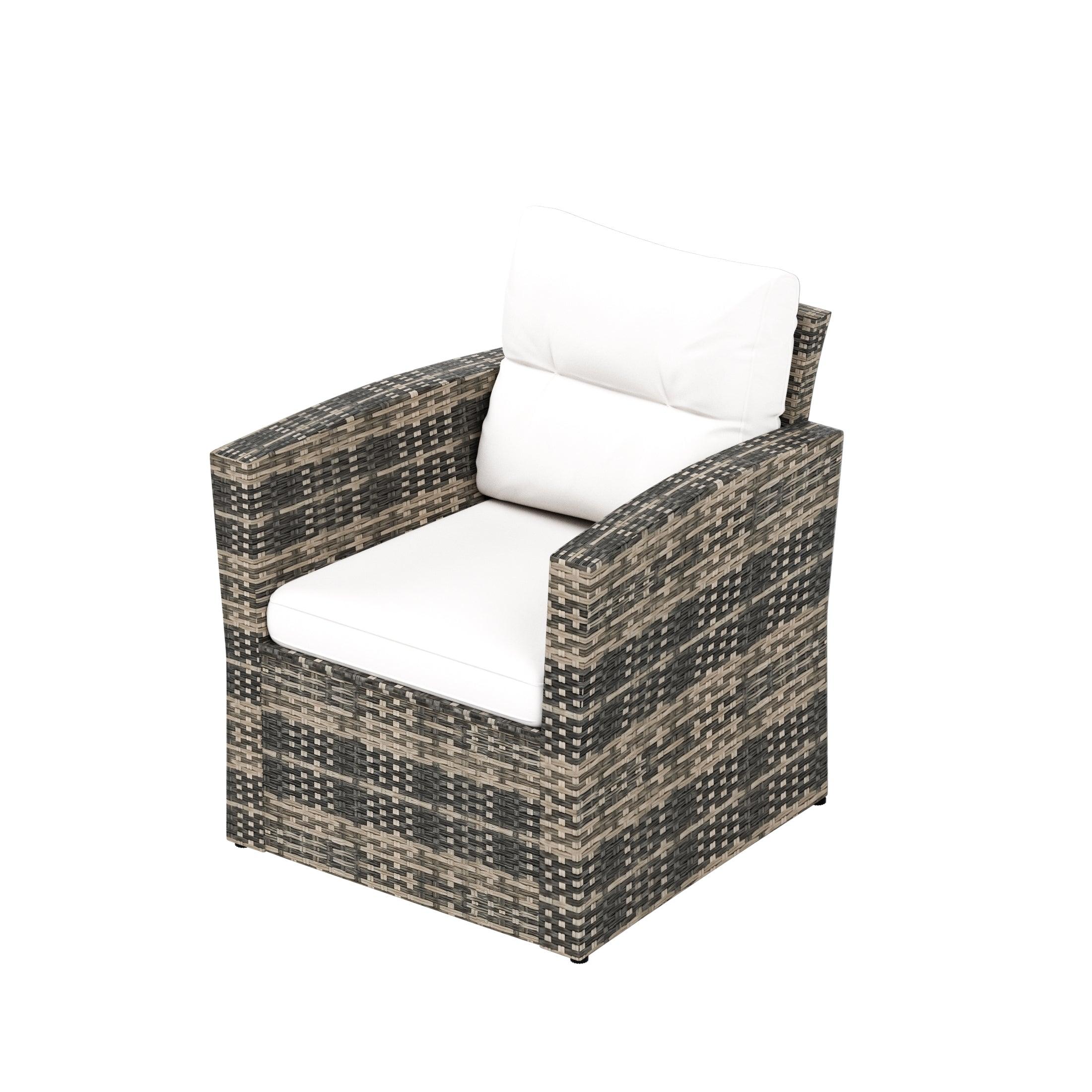 Maldives 4-Piece Outdoor Patio Conversation Set Brown PE Rattan Wicker - Costaelm