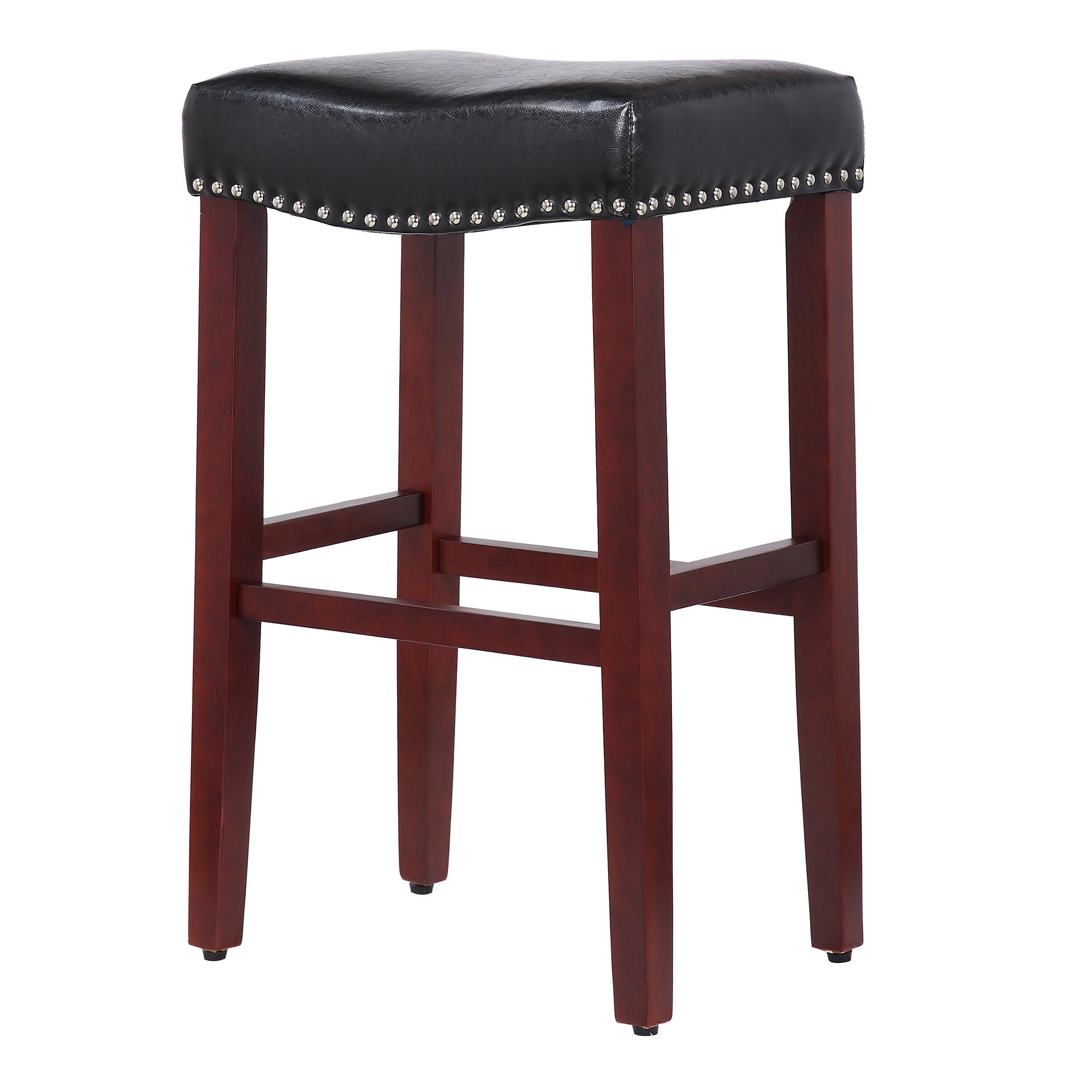 Bulmon 29" inch Upholstered Bar Stool with Nailhead Trim - Costaelm