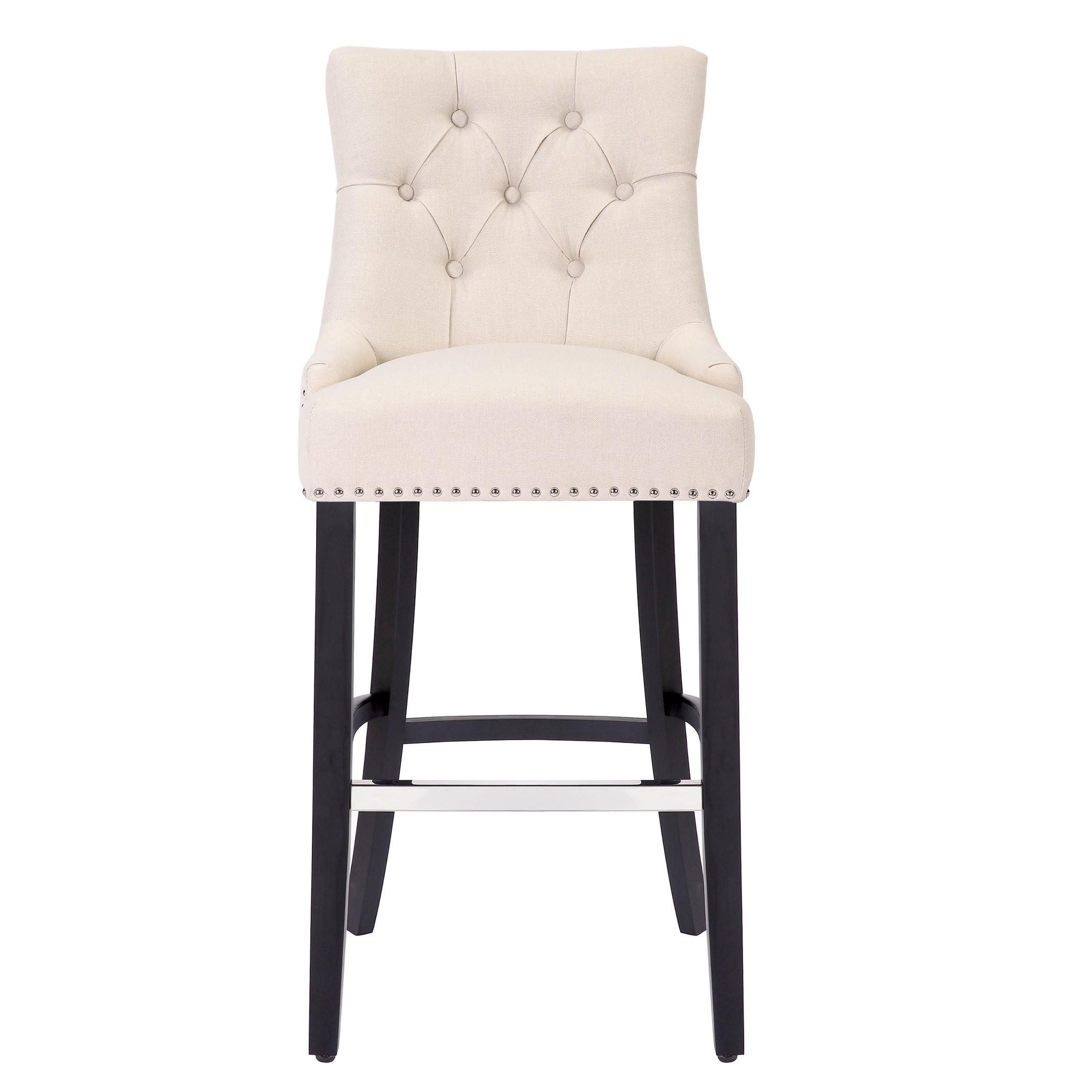 Bellmount 29" Upholstered Tufted Wingback Bar Stool - Costaelm