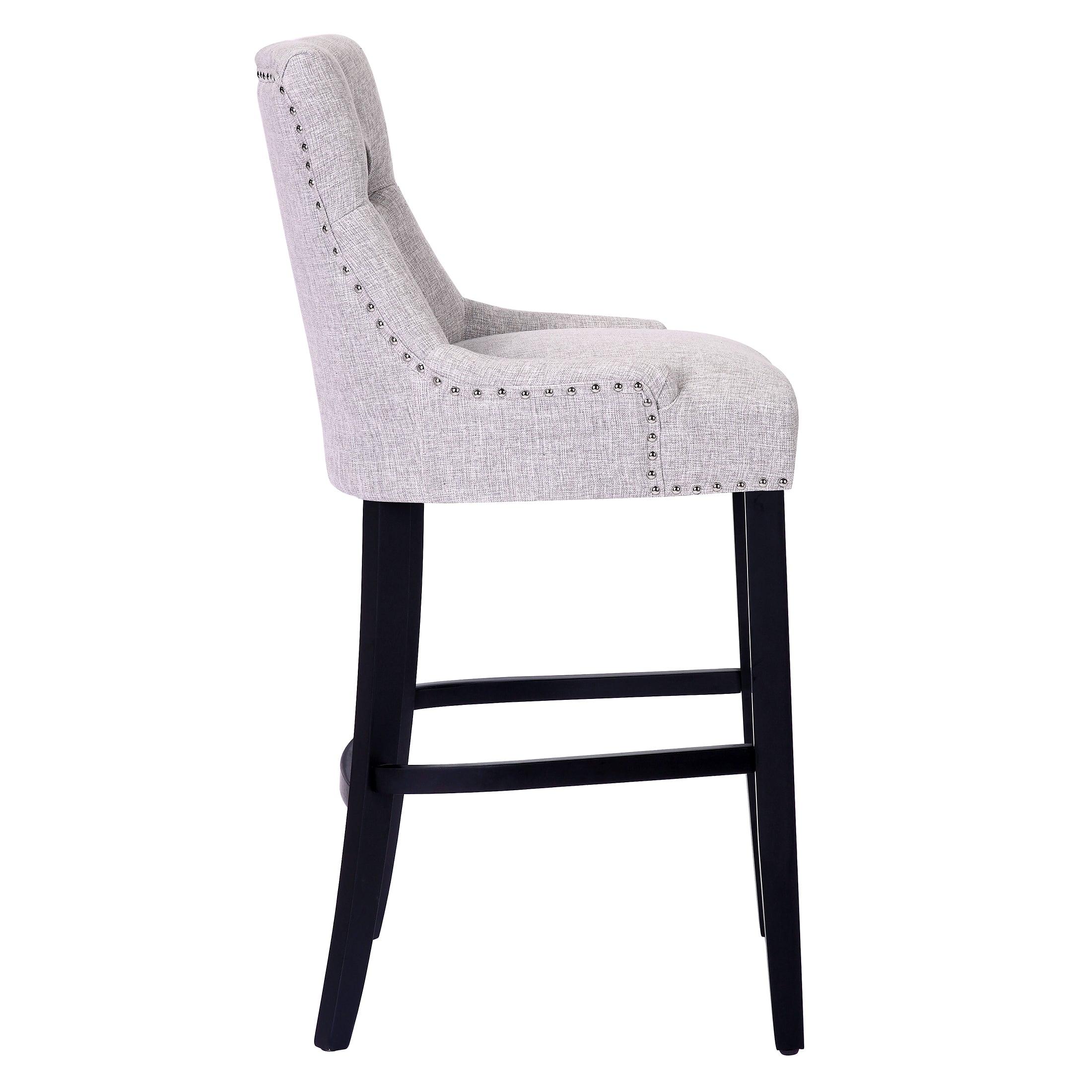 Bellmount 29" Upholstered Tufted Wingback Bar Stool - Costaelm