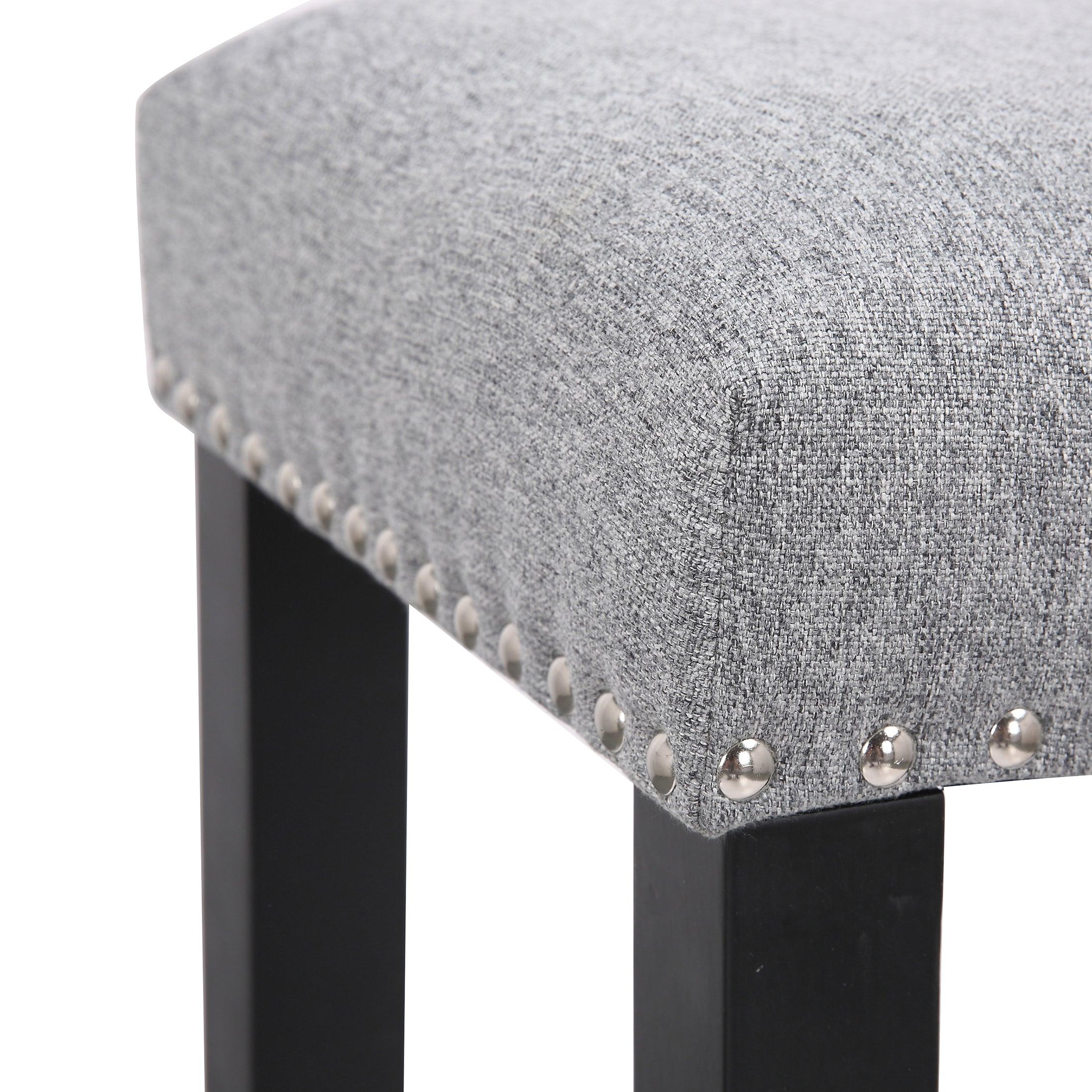 Bulmon 29" inch Upholstered Bar Stool with Nailhead Trim - Costaelm