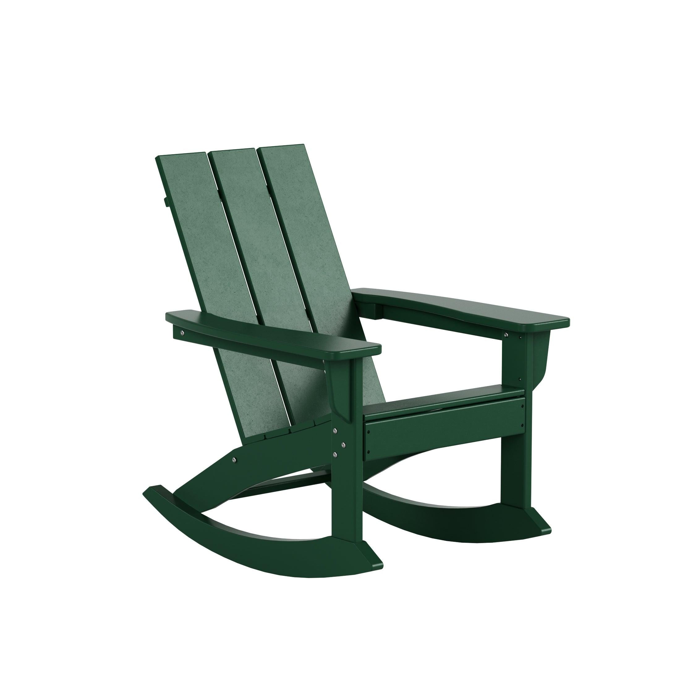 Palms Modern Adirondack Plastic Outdoor Rocking Chairs (Set of 2) - Costaelm