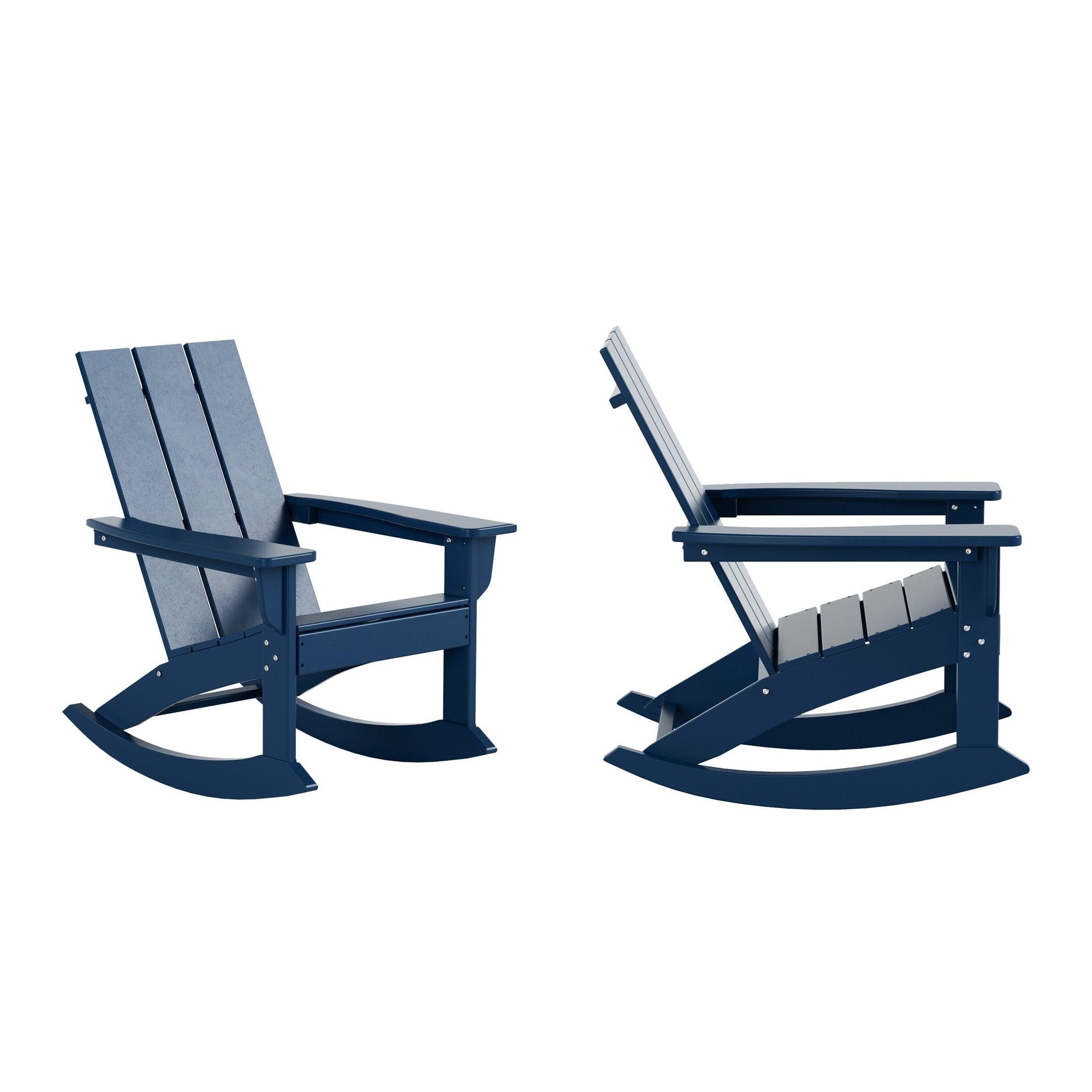 Palms Modern Adirondack Plastic Outdoor Rocking Chairs (Set of 2) - Costaelm