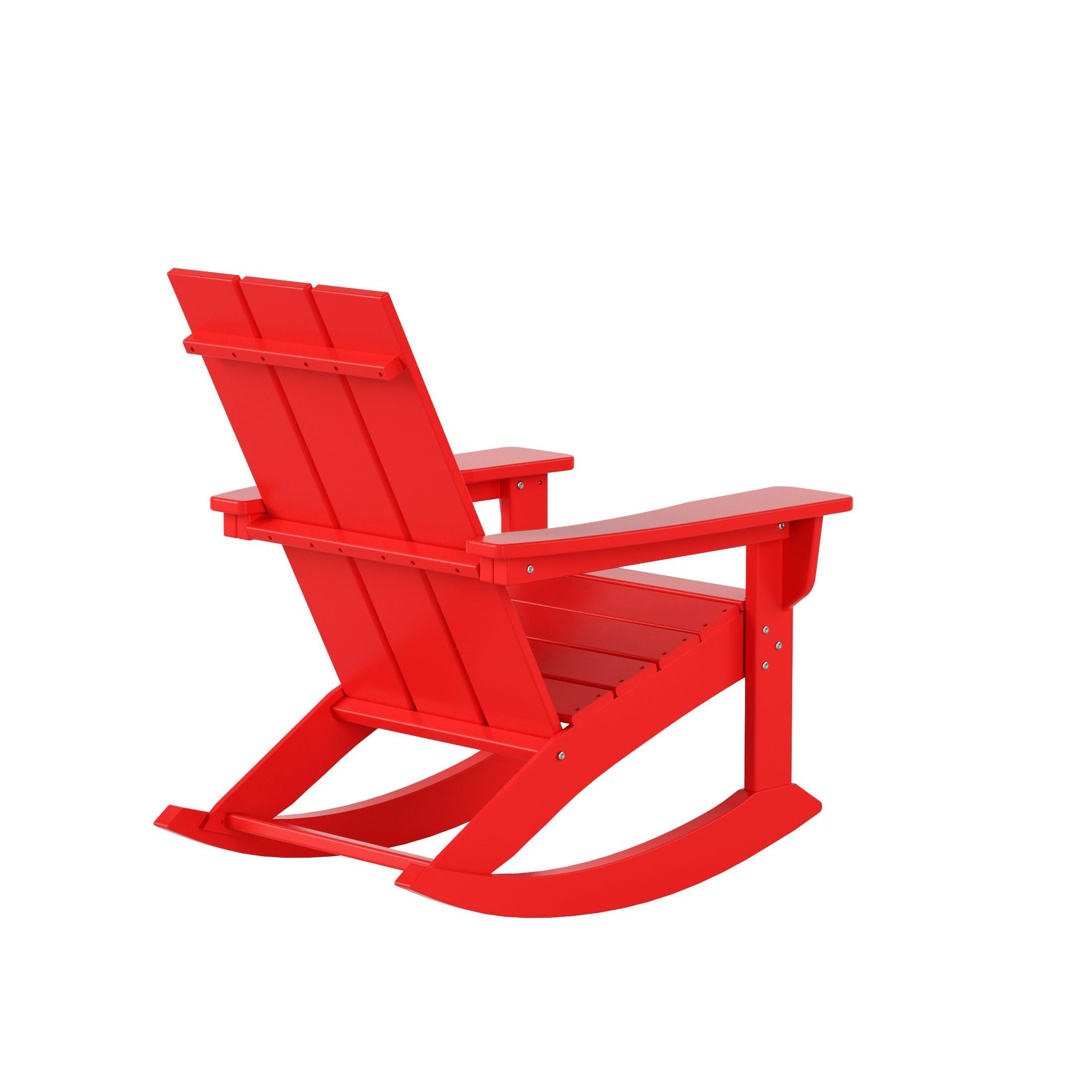 Palms Modern Adirondack Plastic Outdoor Rocking Chairs (Set of 2) - Costaelm