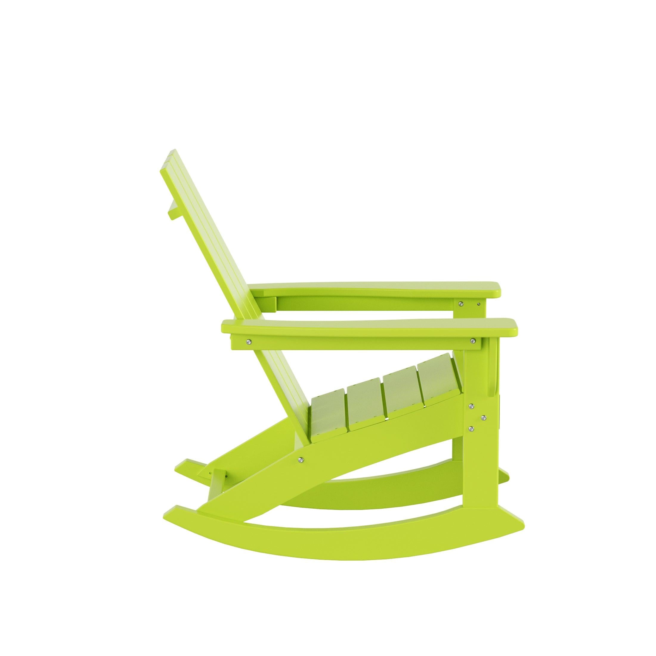 Palms Modern Adirondack Plastic Outdoor Rocking Chairs (Set of 2) - Costaelm