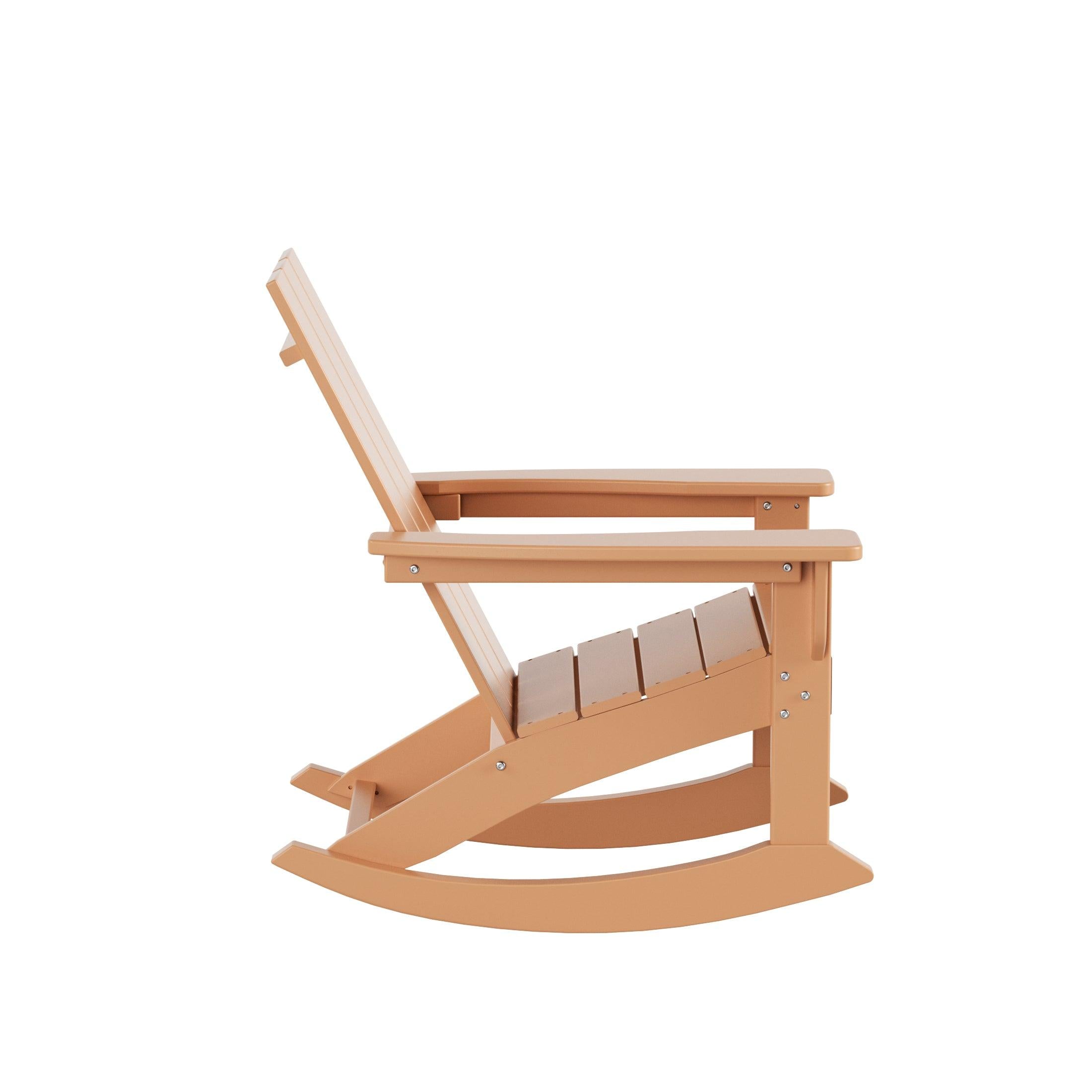 Palms Modern Adirondack Plastic Outdoor Rocking Chairs (Set of 2) - Costaelm