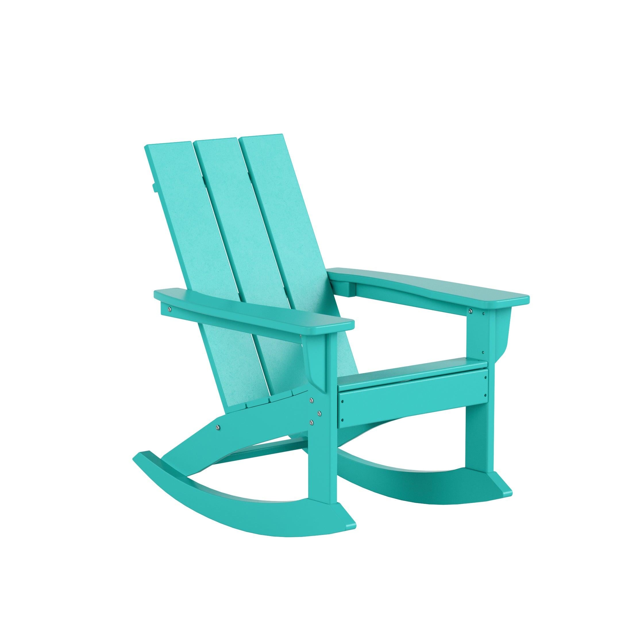 Palms Modern Adirondack Plastic Outdoor Rocking Chairs (Set of 2) - Costaelm