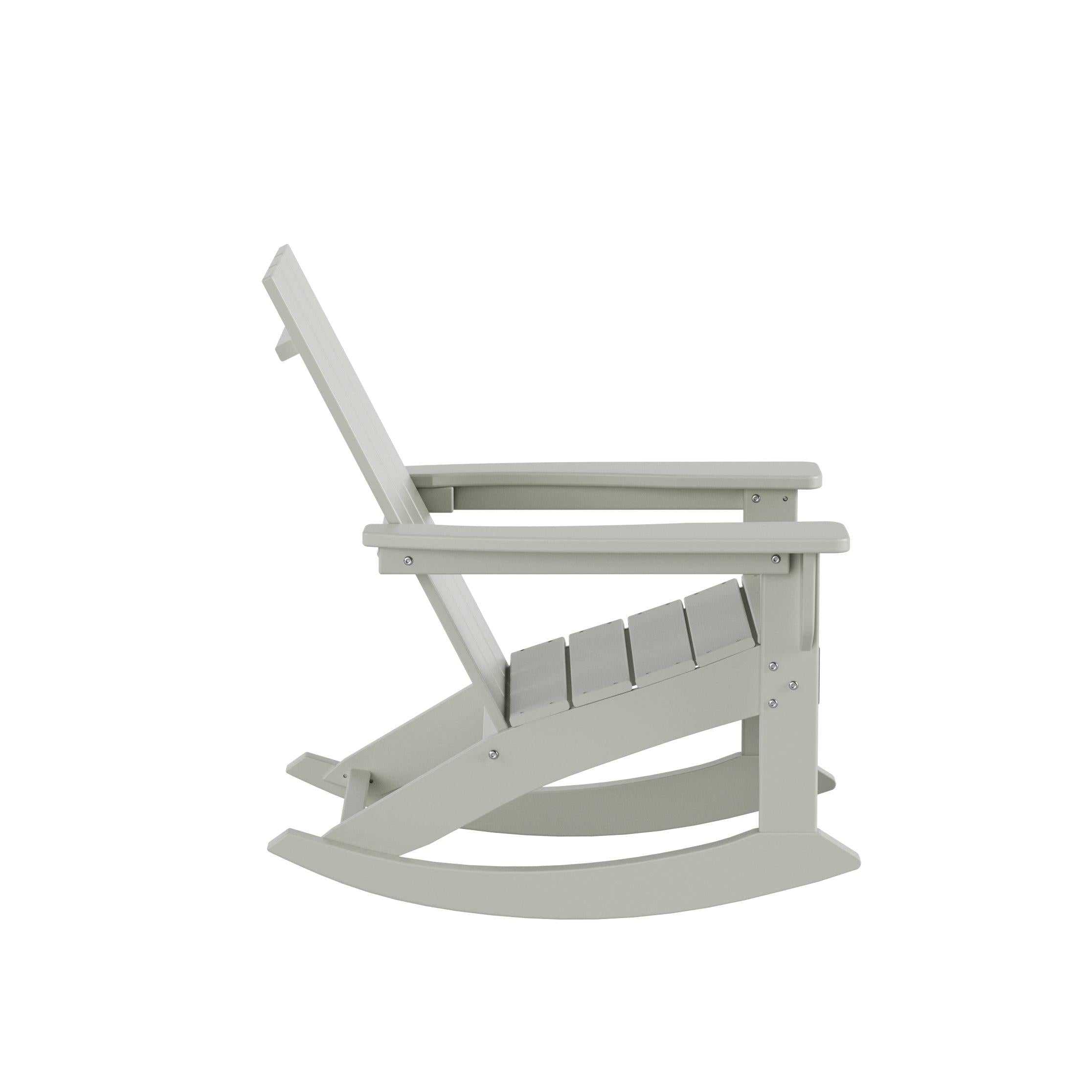 Palms Modern Adirondack Plastic Outdoor Rocking Chairs (Set of 2) - Costaelm