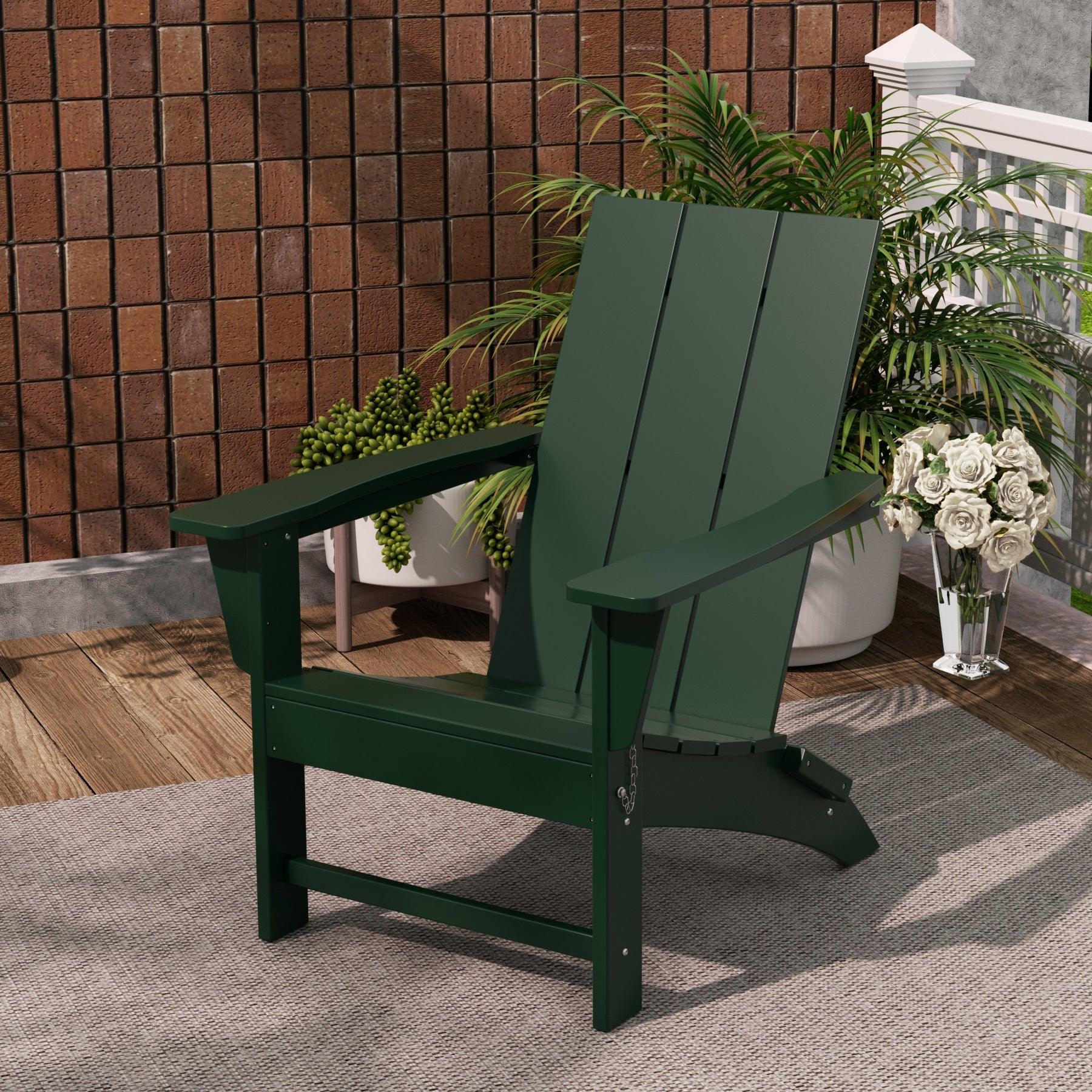 Palms Modern Folding Poly Adirondack Chair - Costaelm