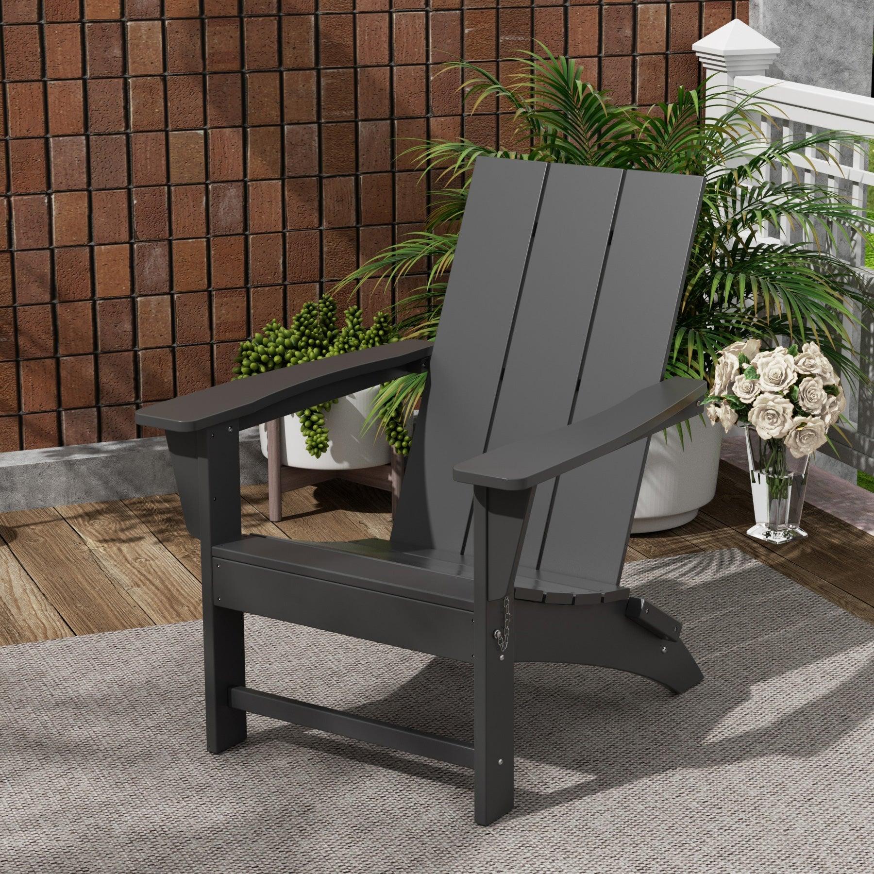 Palms Modern Folding Poly Adirondack Chair - Costaelm