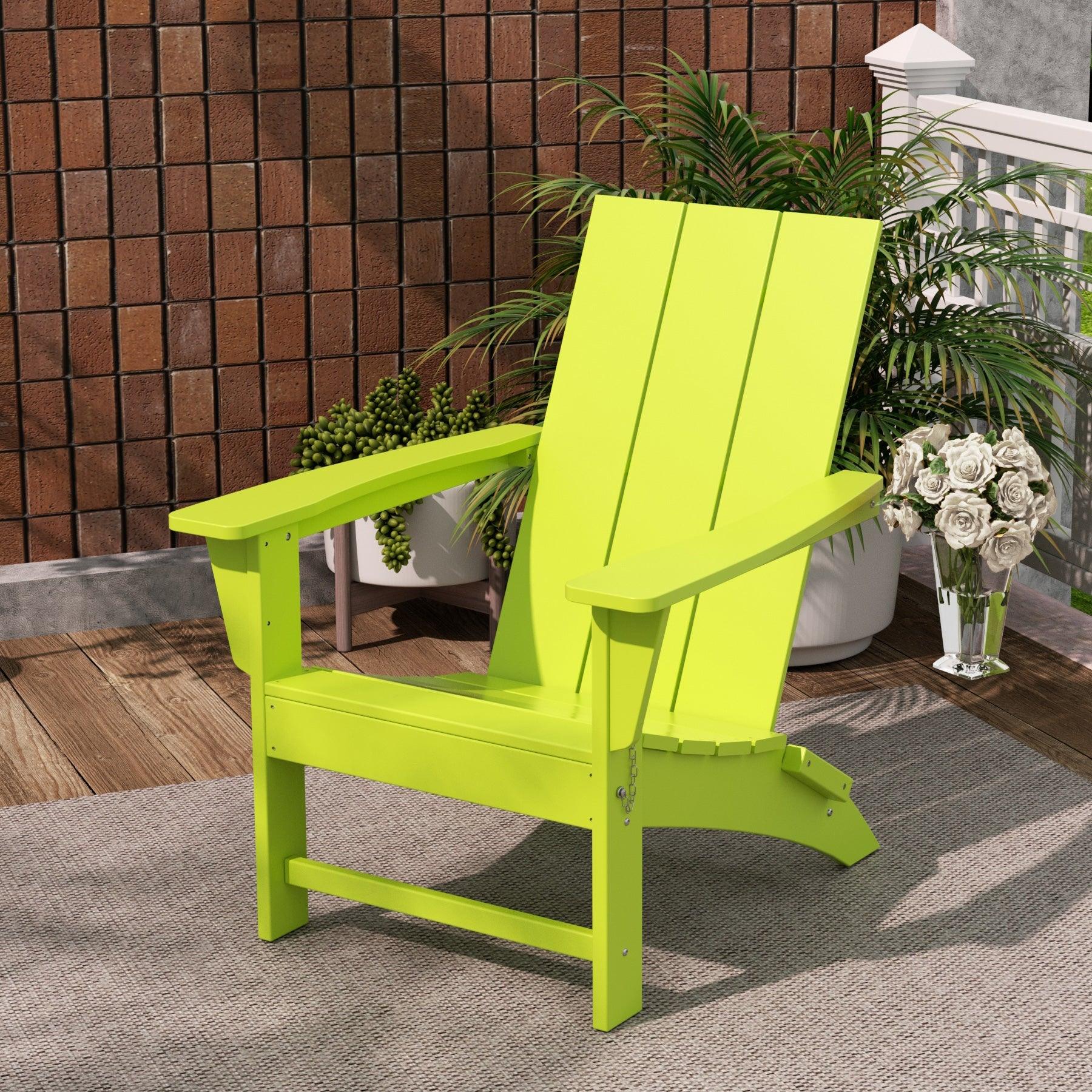 Palms Modern Folding Poly Adirondack Chair - Costaelm