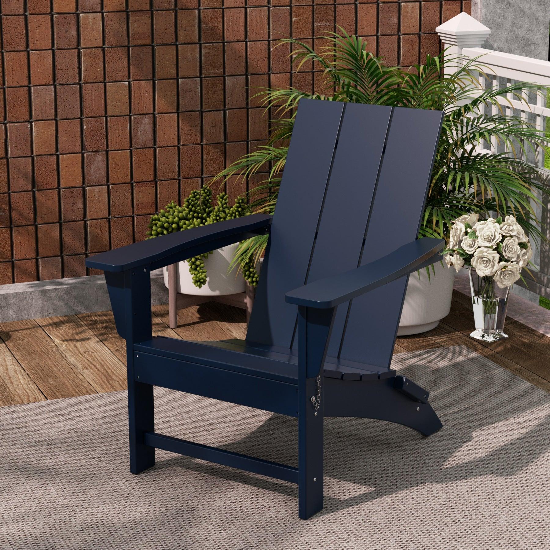 Palms Modern Folding Poly Adirondack Chair - Costaelm